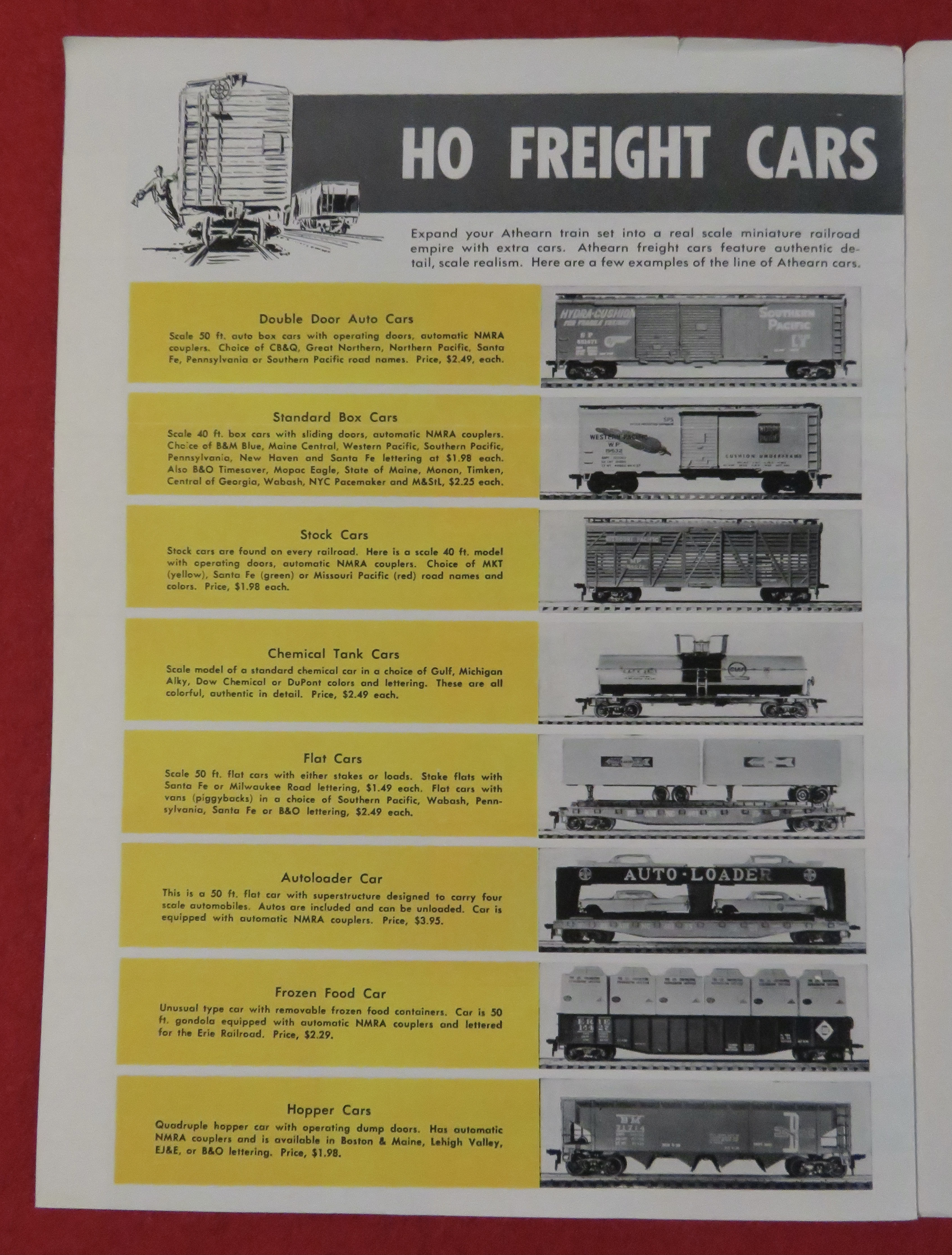 Athearn Model Railroad Train Catalog 1959 - 1960