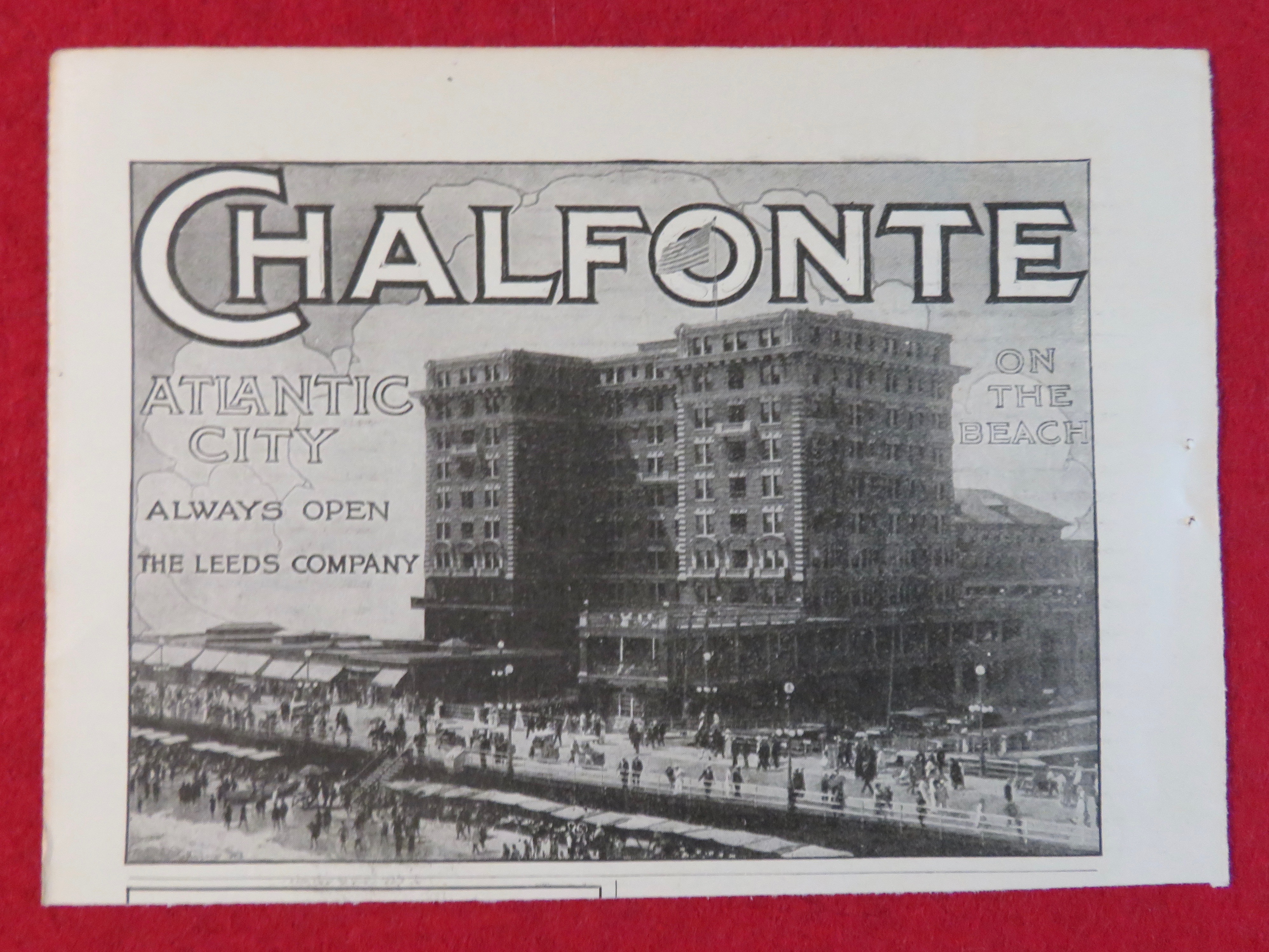 1917 Chalfonte with Atlantic City On The Beach