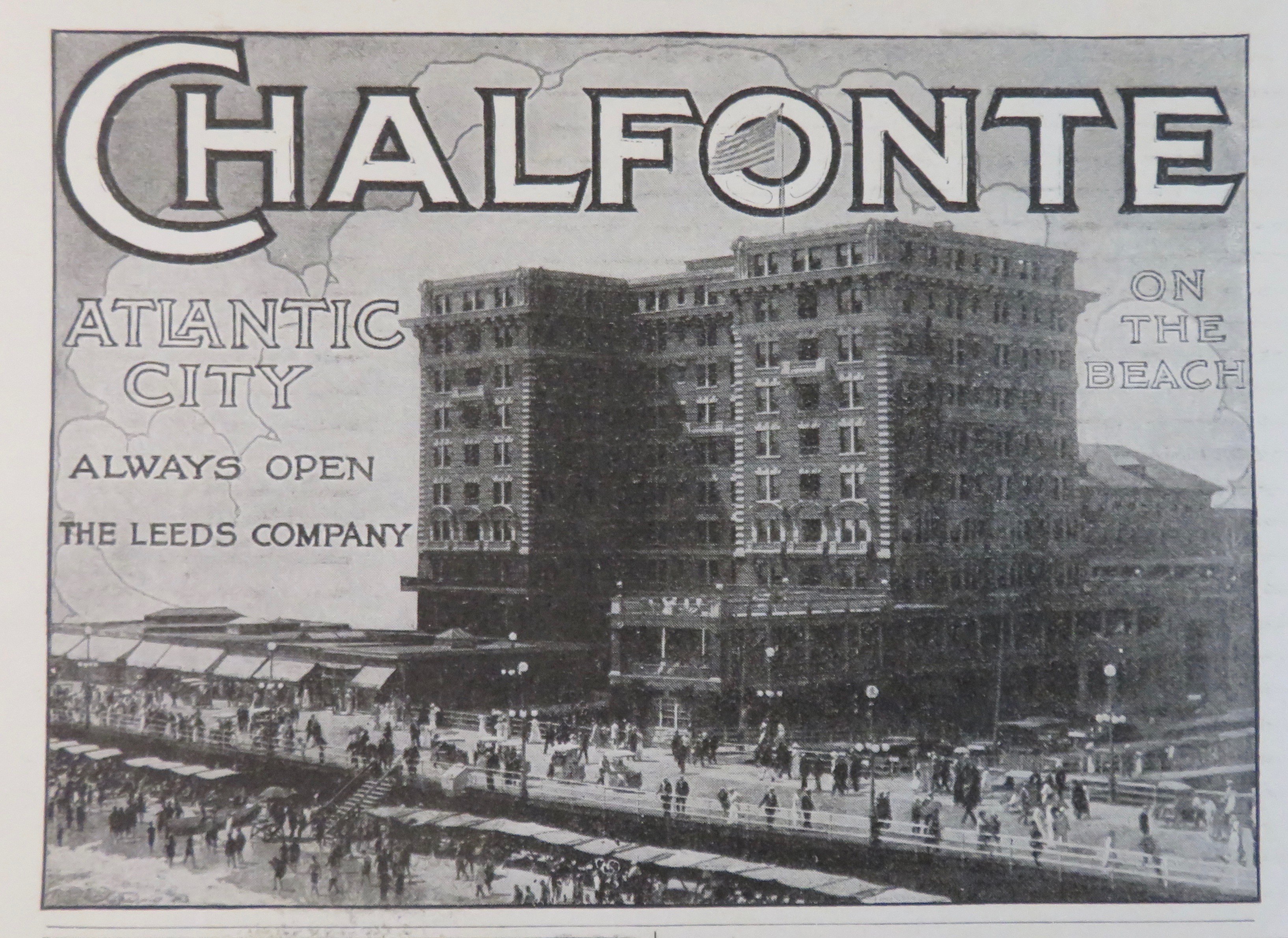 1917 Chalfonte with Atlantic City On The Beach