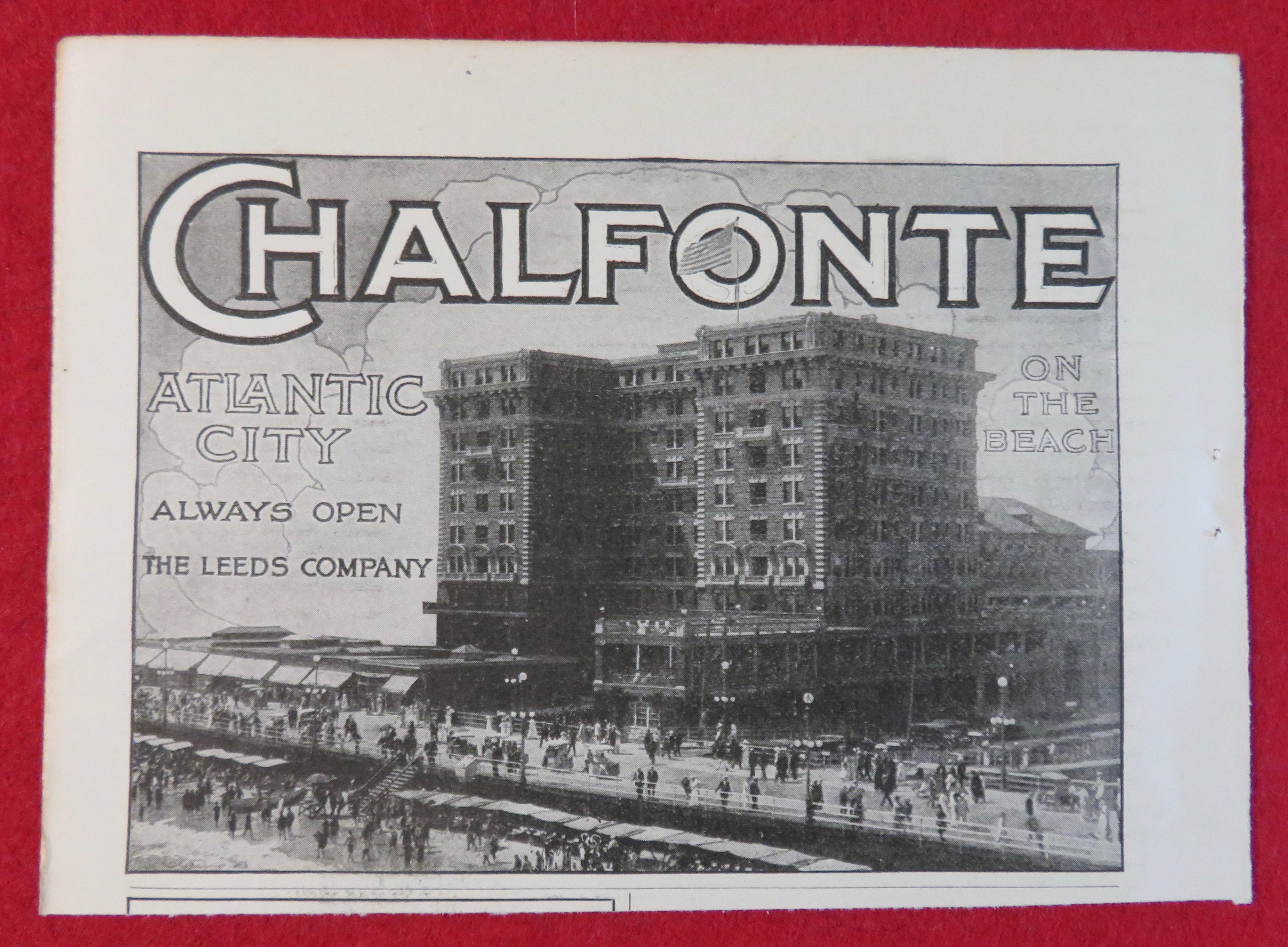 1917 Chalfonte with Atlantic City On The Beach
