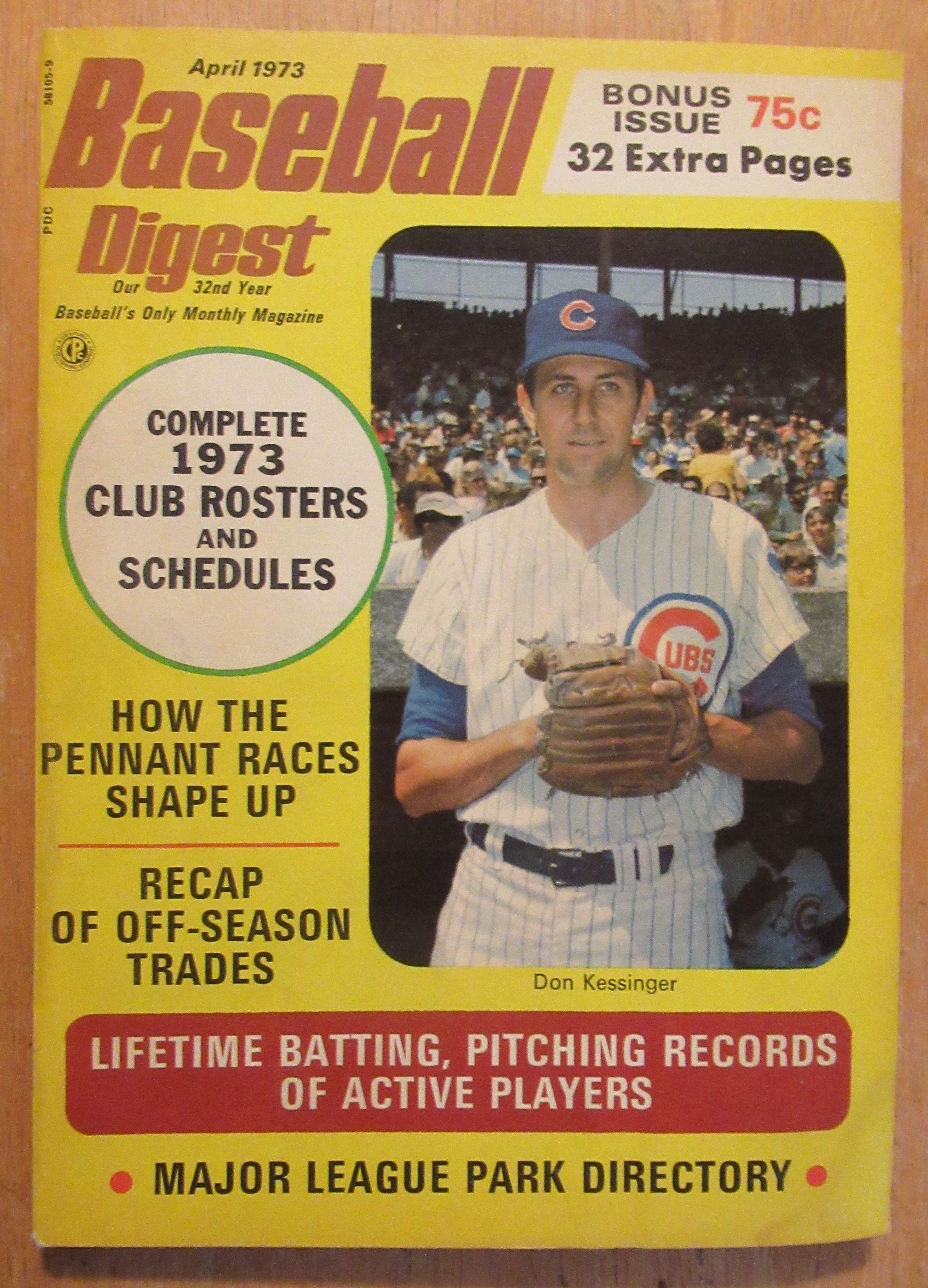 Baseball Digest April 1973 Don Kessinger
