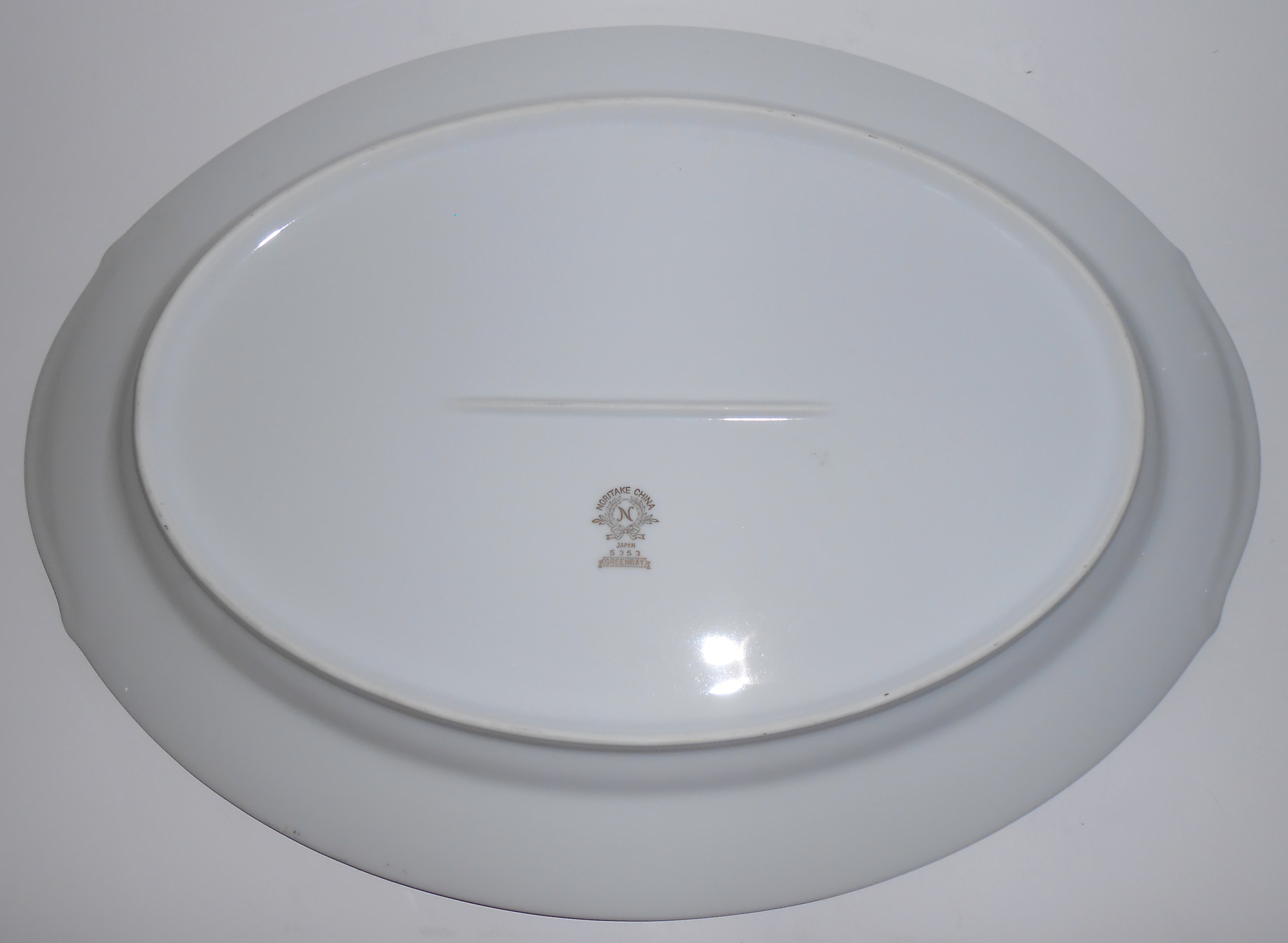 Noritake Porcelain China Greenbay W/Gold Large Platter