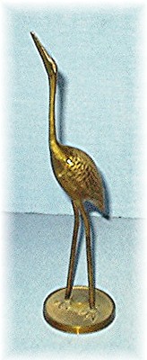 12 Inch Tall Brass Bird
