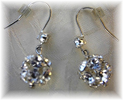 Sterling Silver & Crystal Dangly Earrings