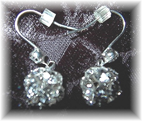 Sterling Silver & Crystal Dangly Earrings