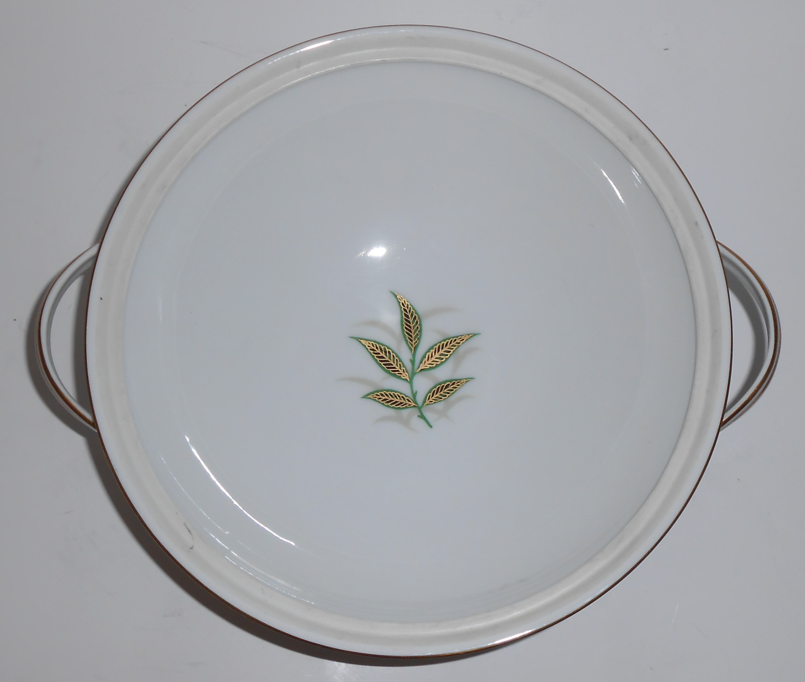 Noritake Porcelain China Greenbay W/Gold Covered Veg