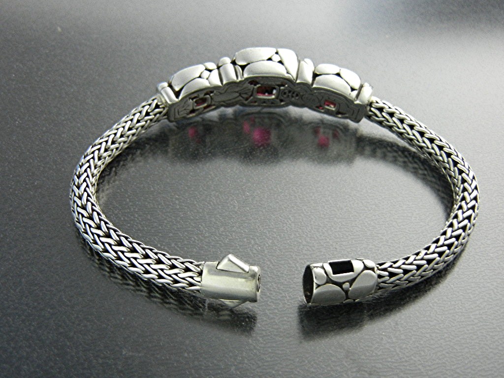 JOHN HARDY Sterling Silver Pink Topaz Bracelet