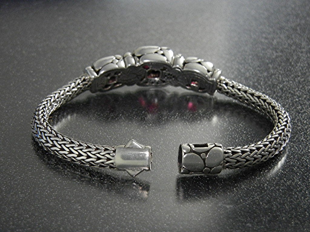 JOHN HARDY Sterling Silver Pink Topaz Bracelet