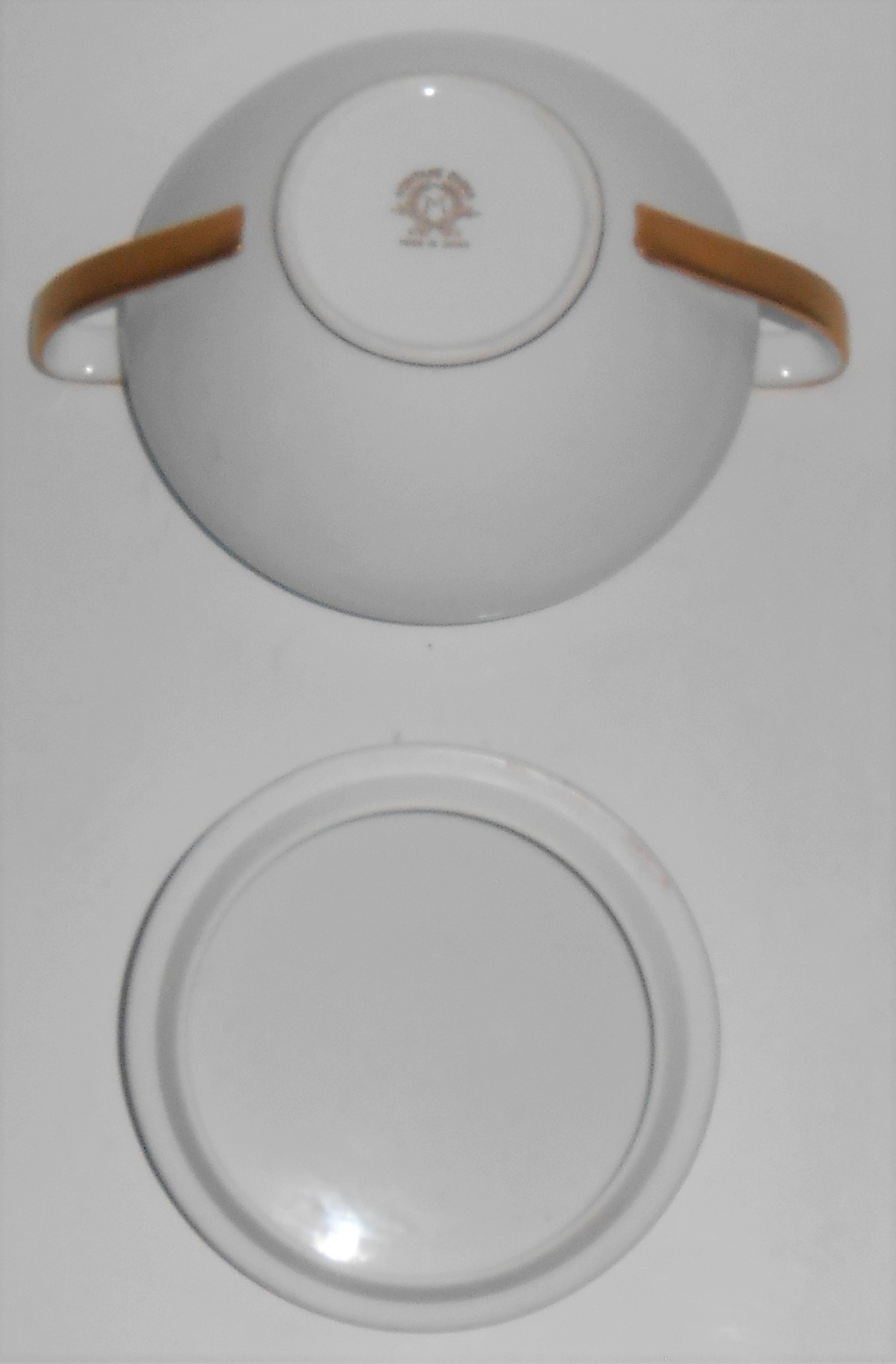 Noritake Porcelain China Gold Bands Sugar Bowl