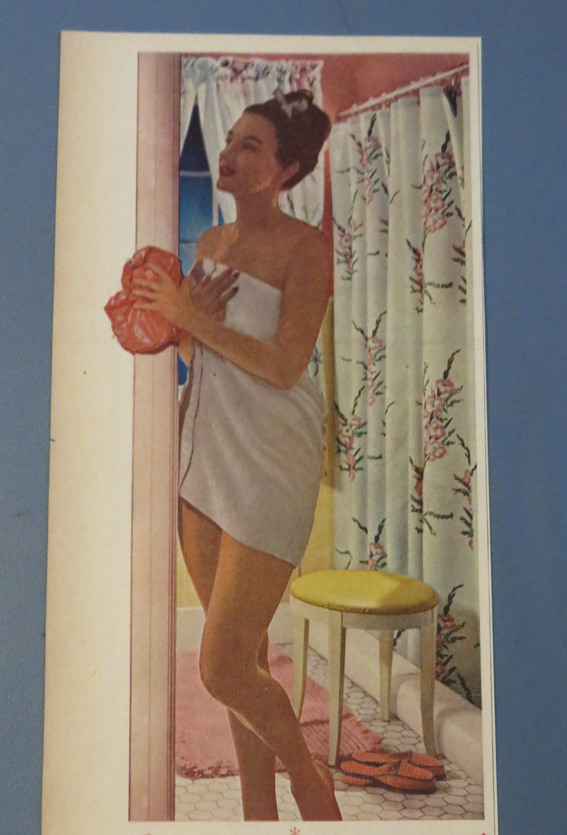 1946 Kleinert's Shower Curtain with Woman In Towel