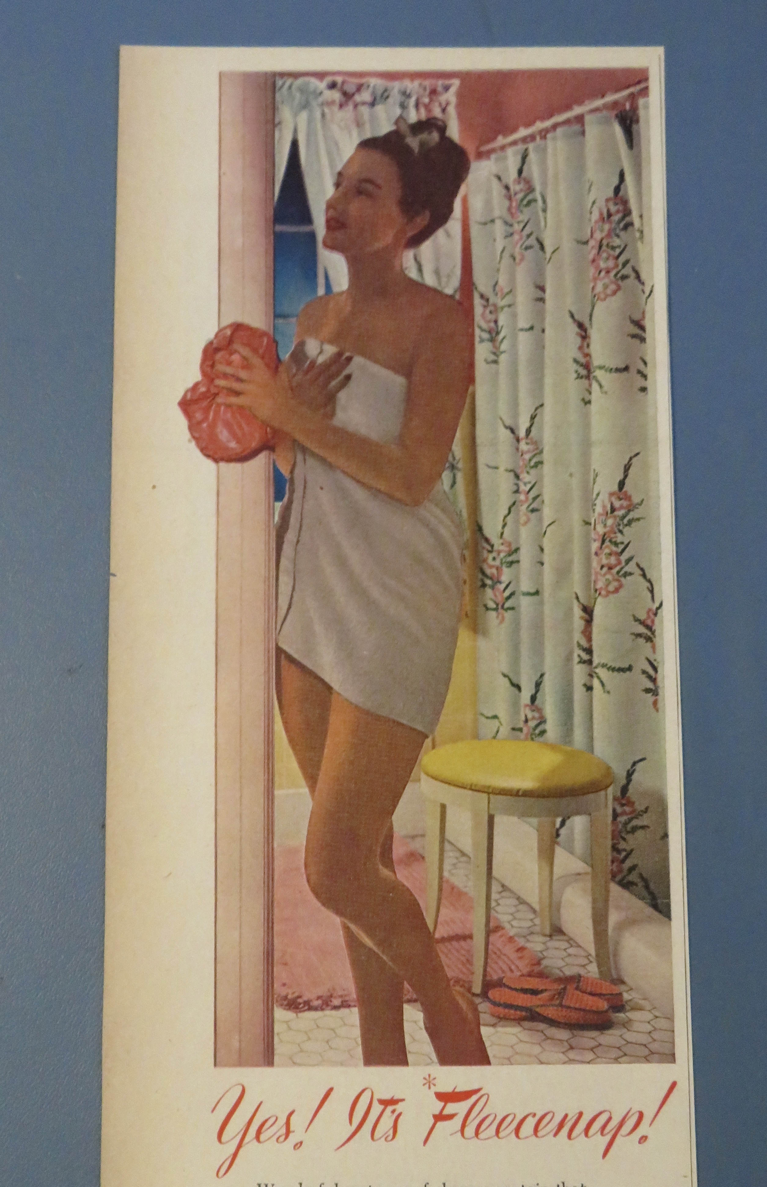 1946 Kleinert's Shower Curtain with Woman In Towel