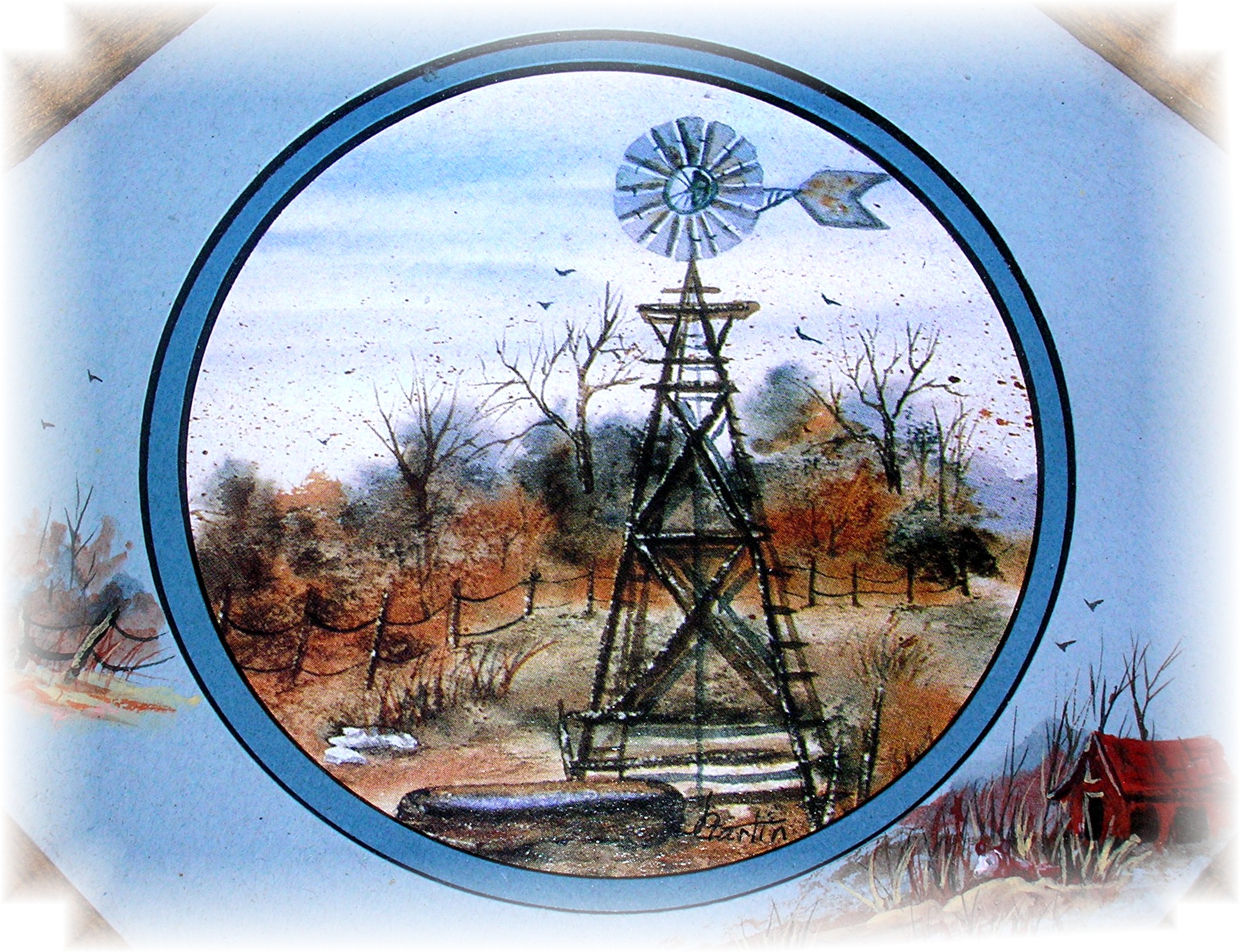 Art Print Framed & Signed Windmill Joannah Gartin