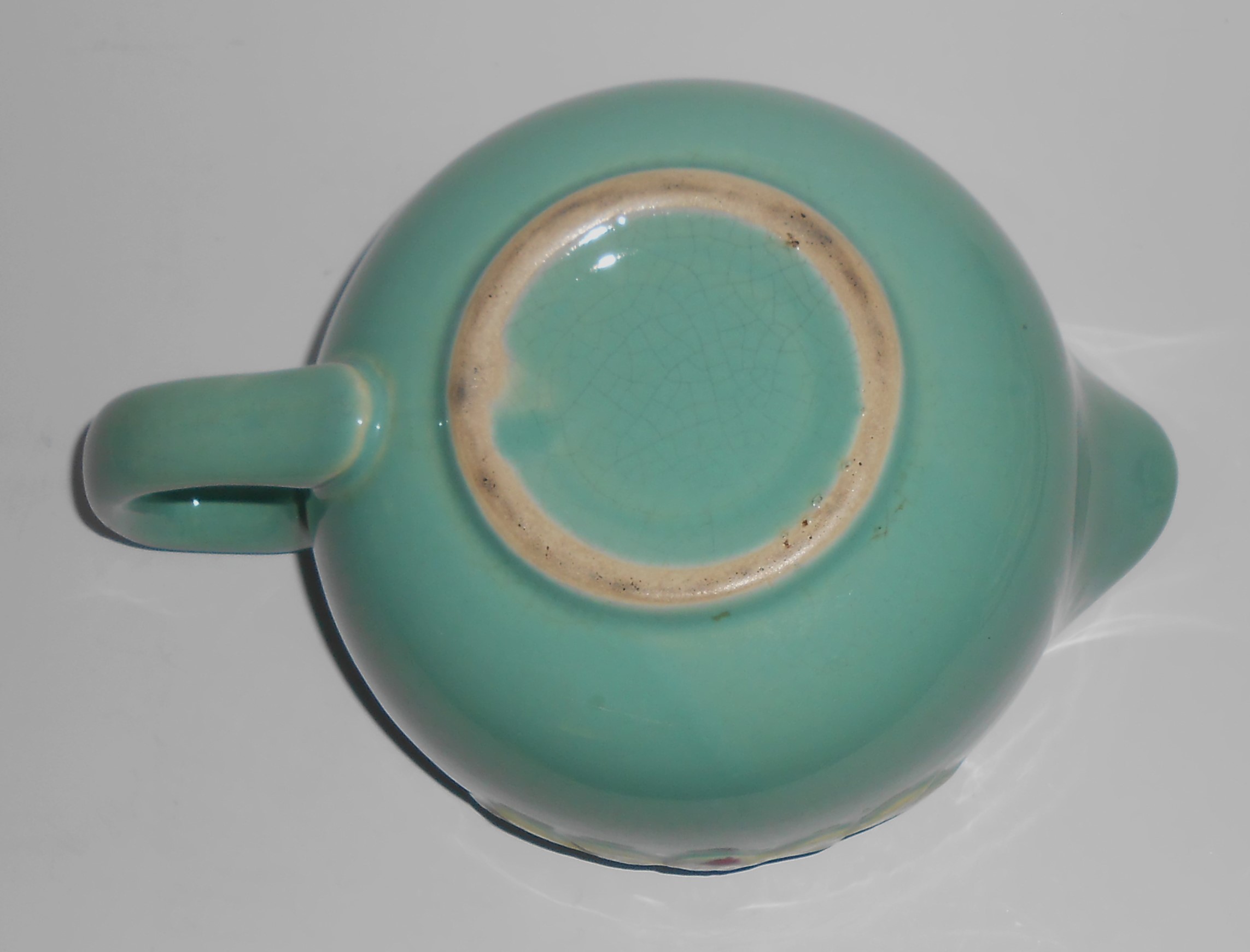 Coors Pottery Rosebud EARLY Green Small Handled Batter