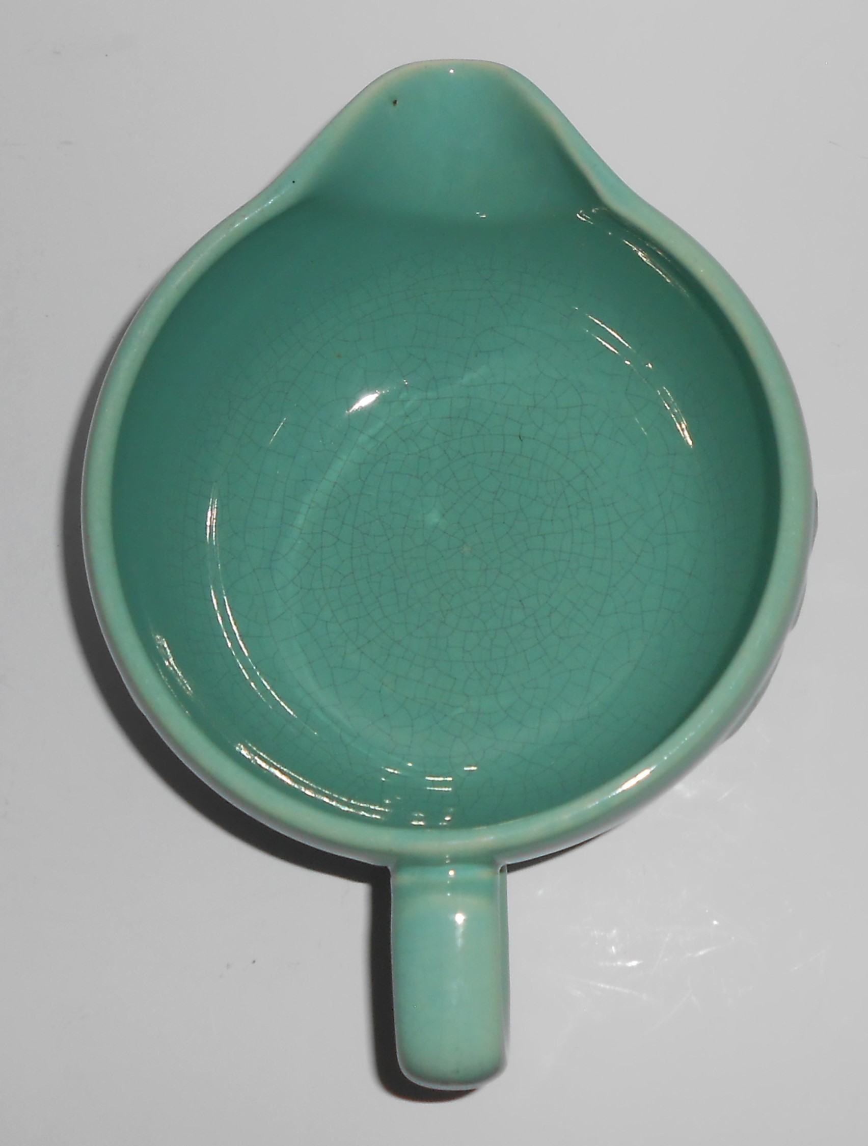 Coors Pottery Rosebud EARLY Green Small Handled Batter