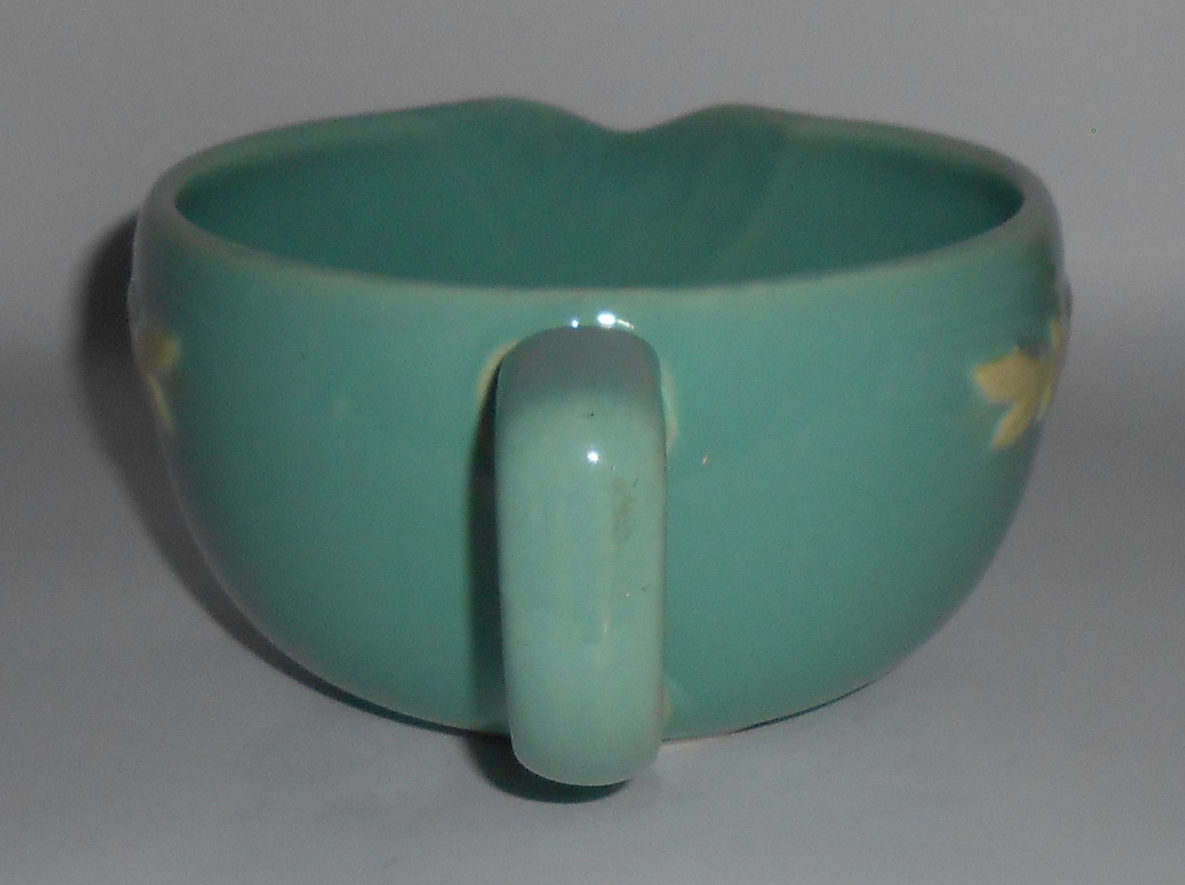 Coors Pottery Rosebud EARLY Green Small Handled Batter