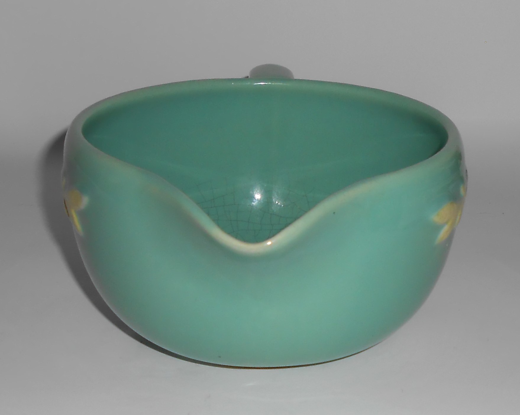 Coors Pottery Rosebud EARLY Green Small Handled Batter