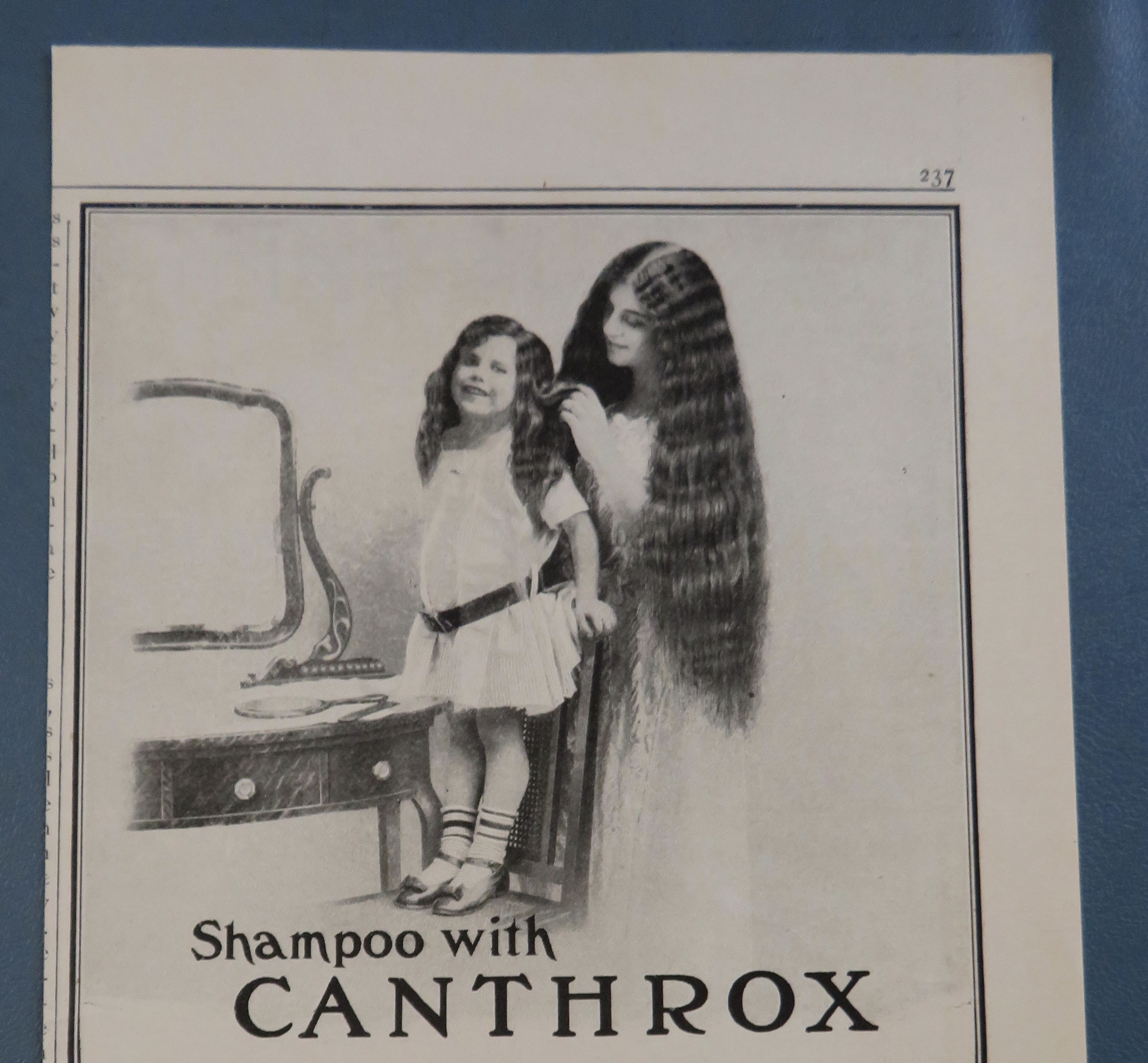 1914 Canthrox Shampoo with Woman Combing Girl's Hair