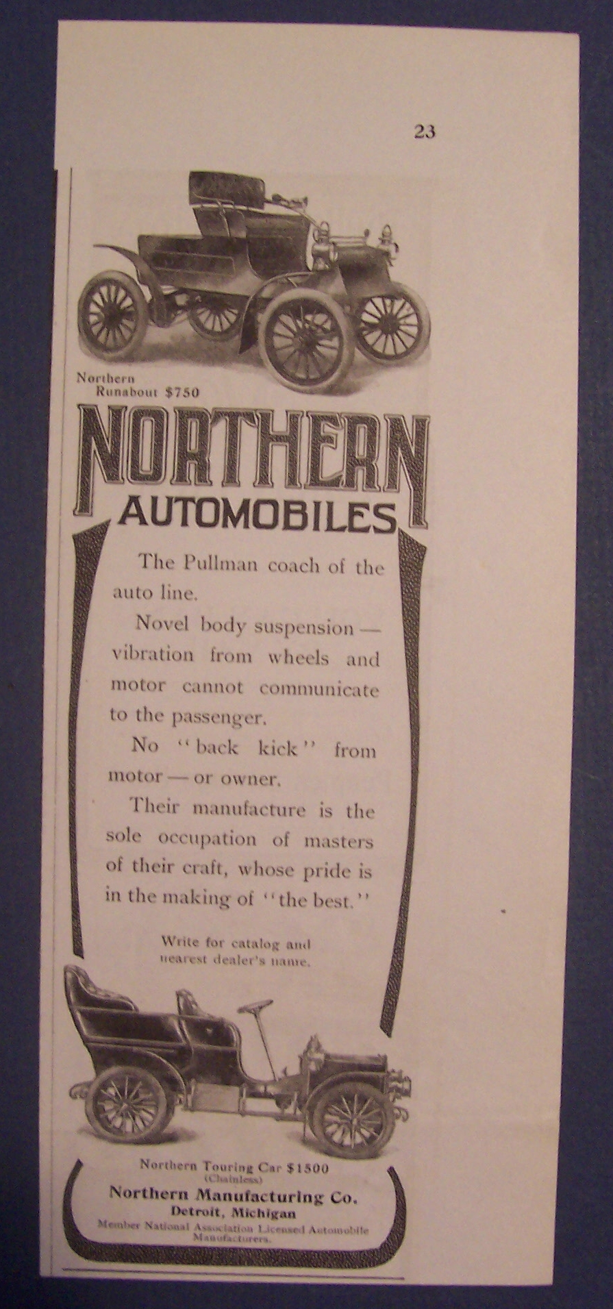 1904  Northern  Automobiles