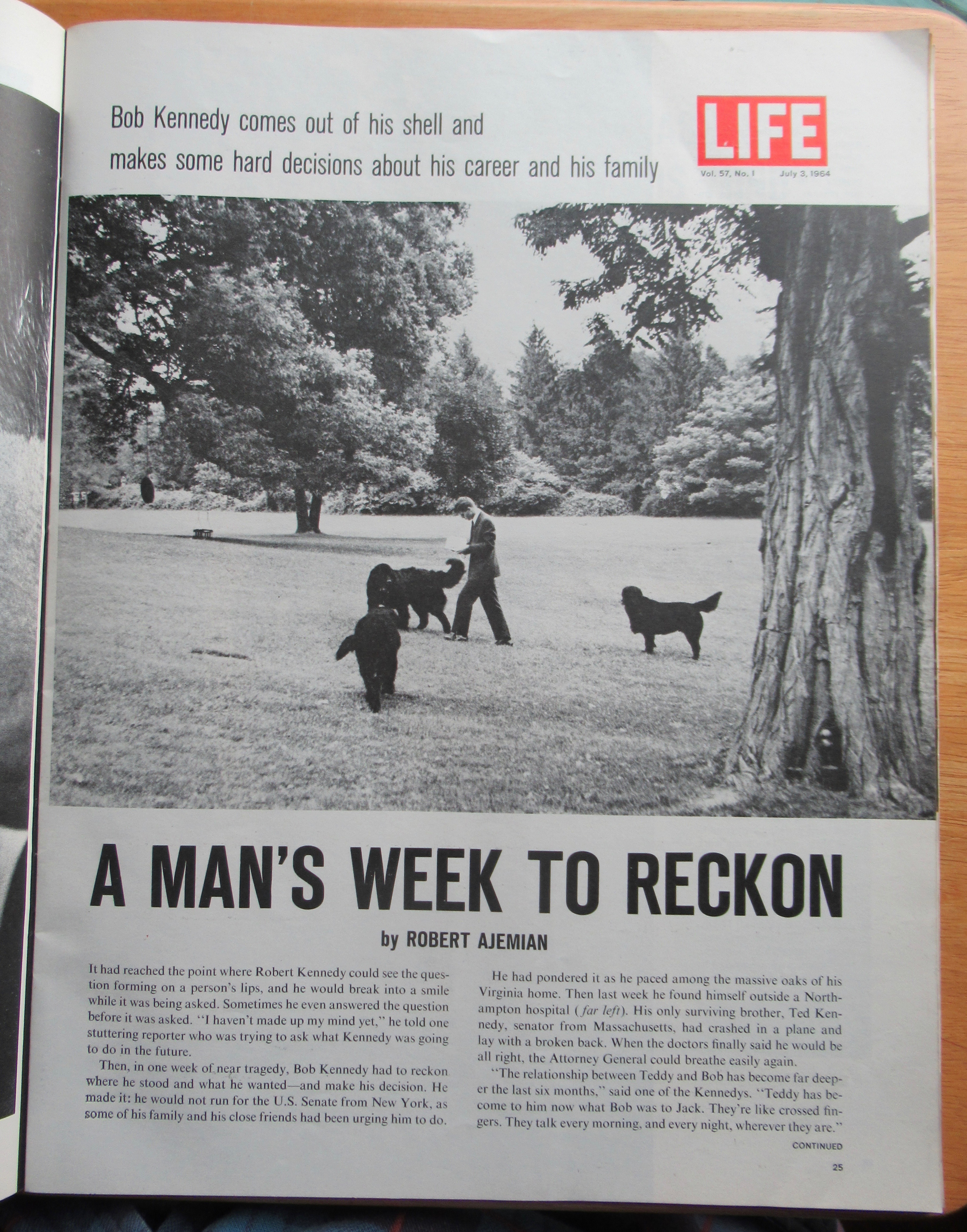 Life Magazine-July 3, 1964-Bob Kennedy