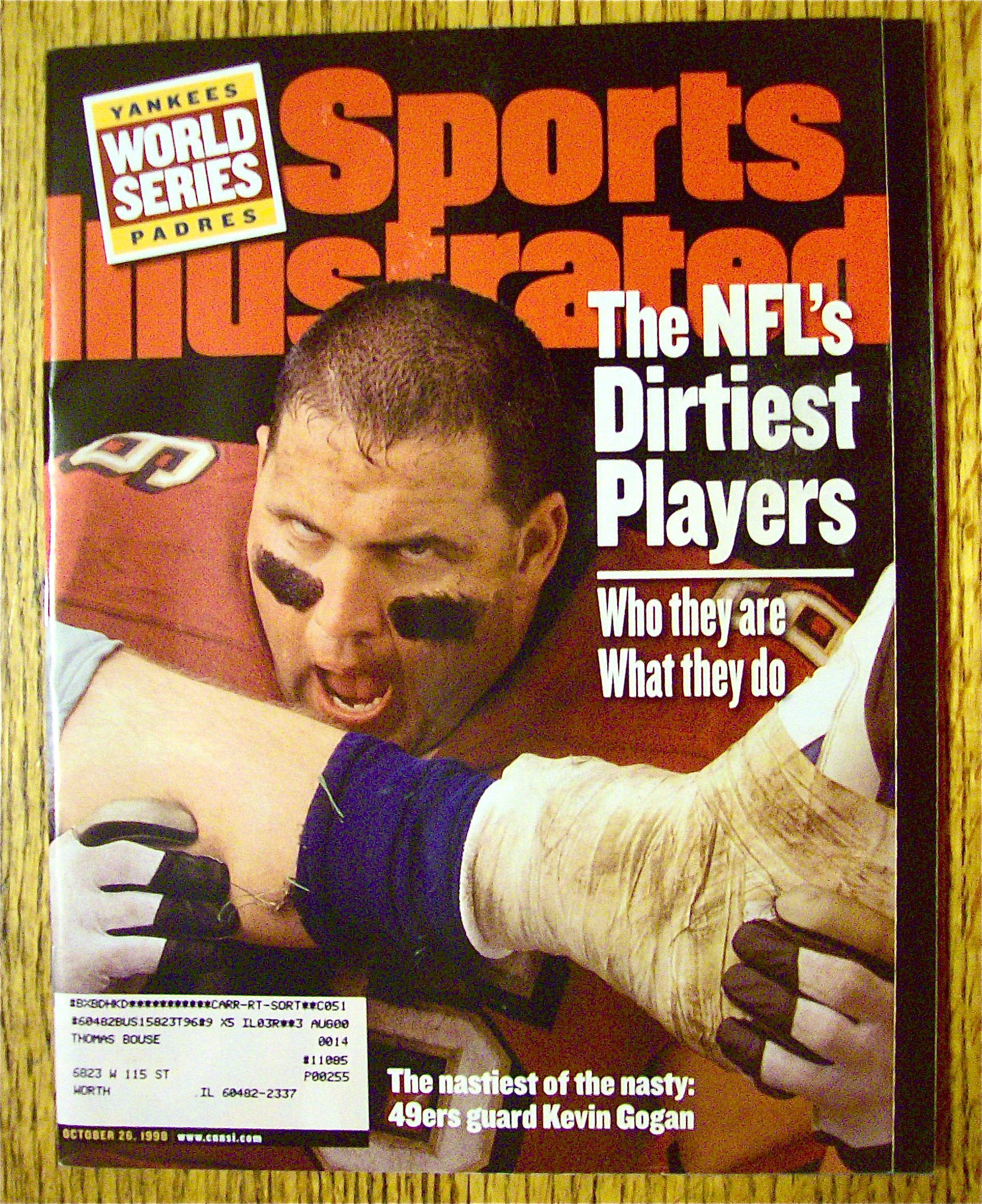 Sport Illustrated Magazine October 26, 1998 Kevin Gogan