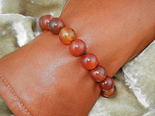 Carnelian Beads Adjustable Cord Bracelet