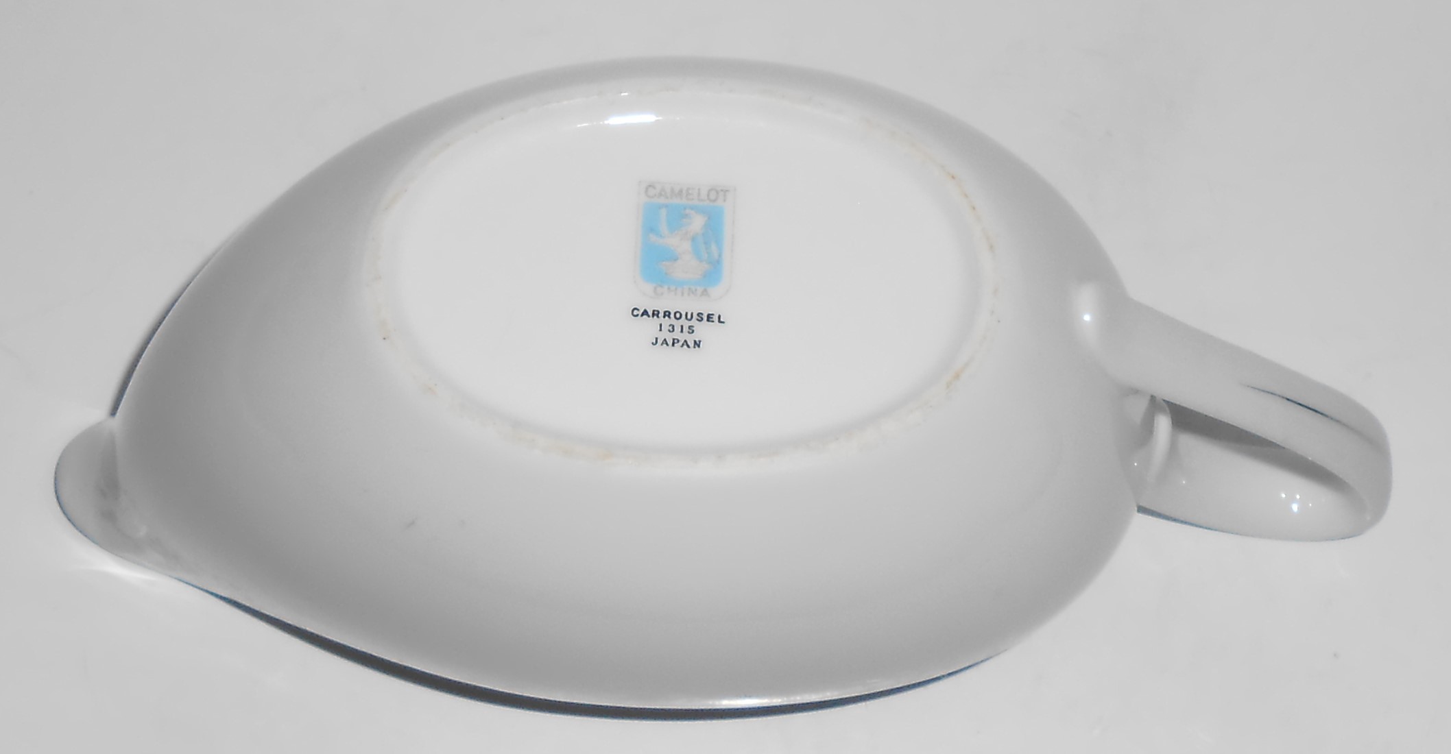 Camelot Porcelain China Platinum Carrousel Gravy Bowl