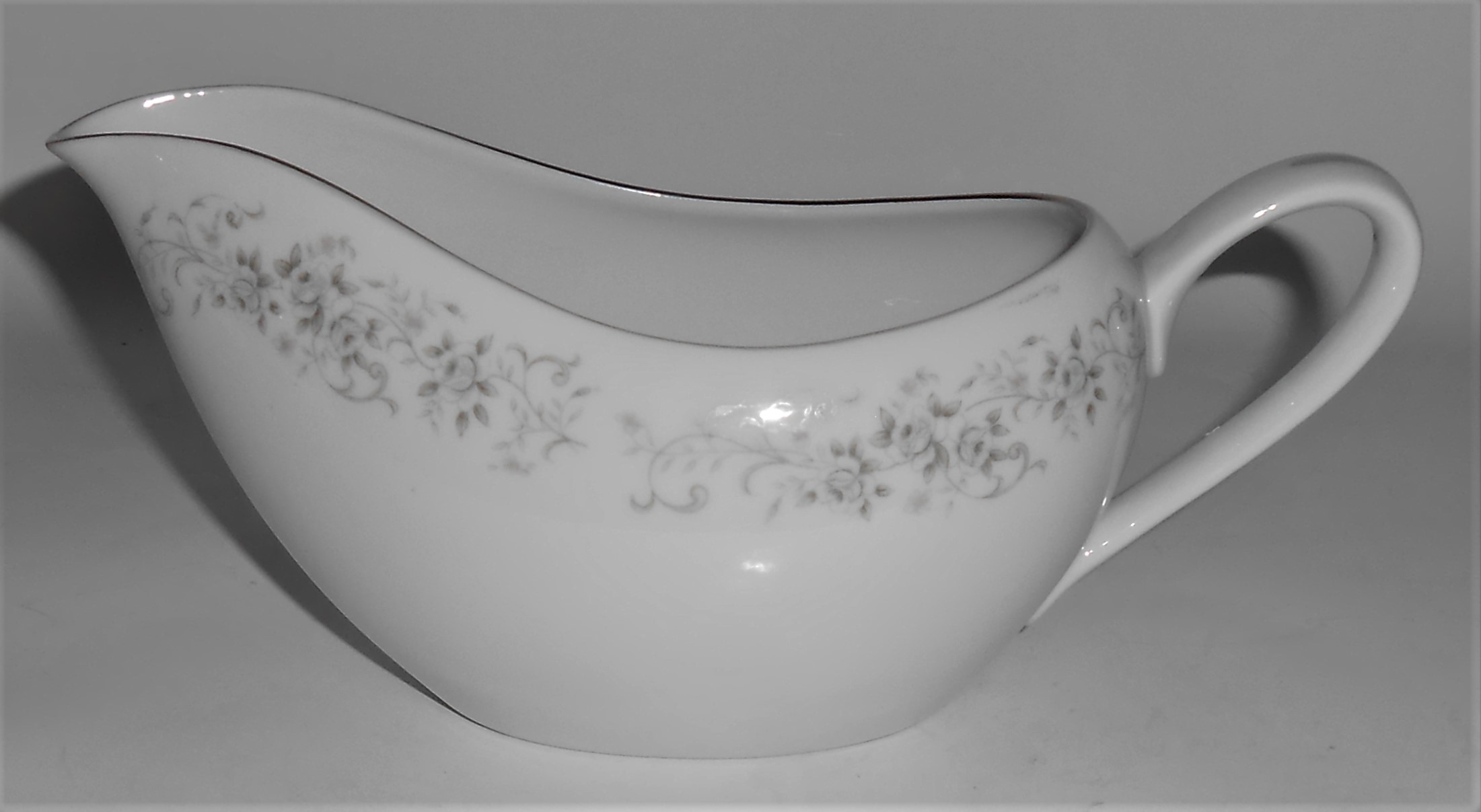 Camelot Porcelain China Platinum Carrousel Gravy Bowl