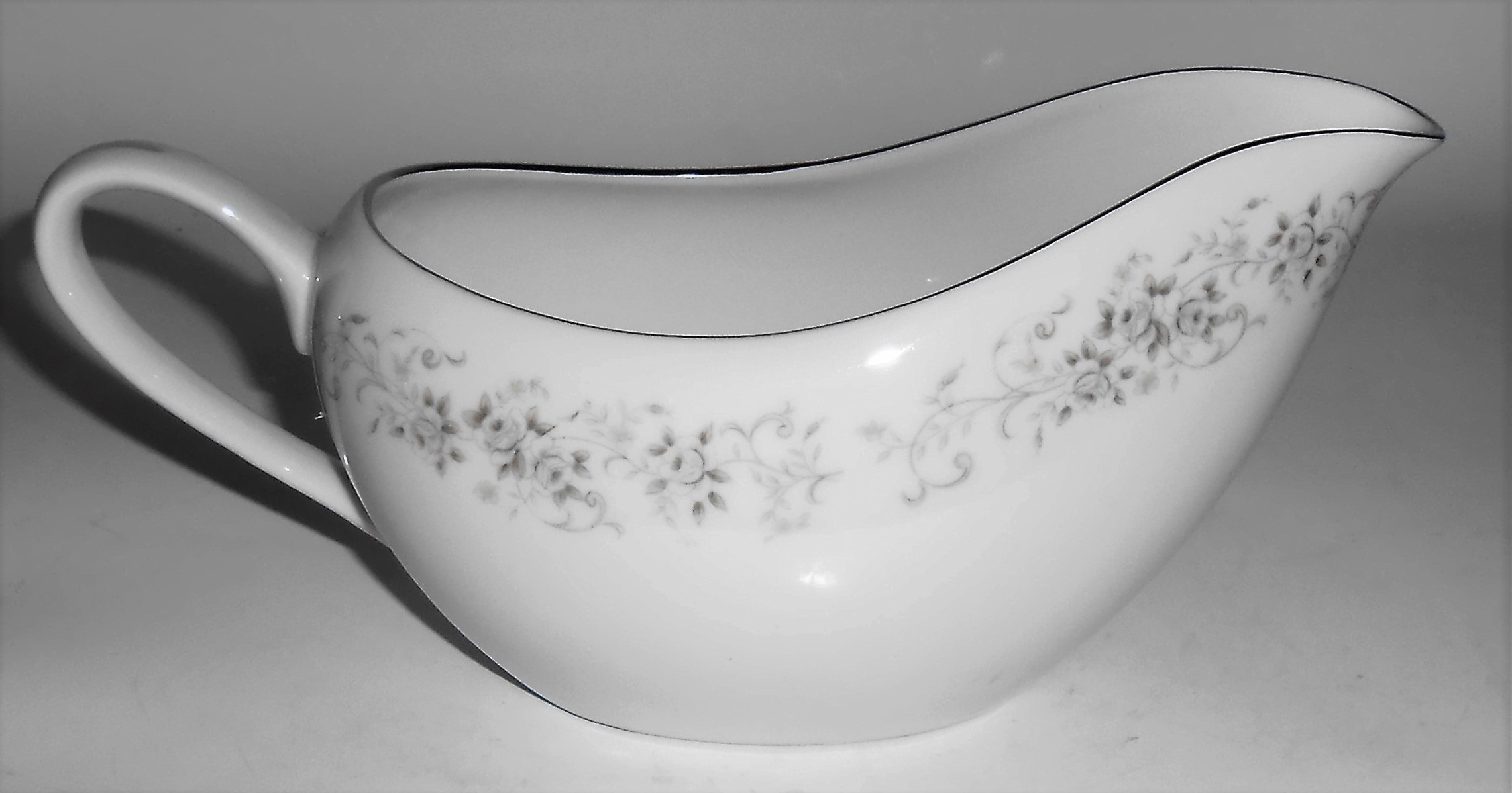 Camelot Porcelain China Platinum Carrousel Gravy Bowl