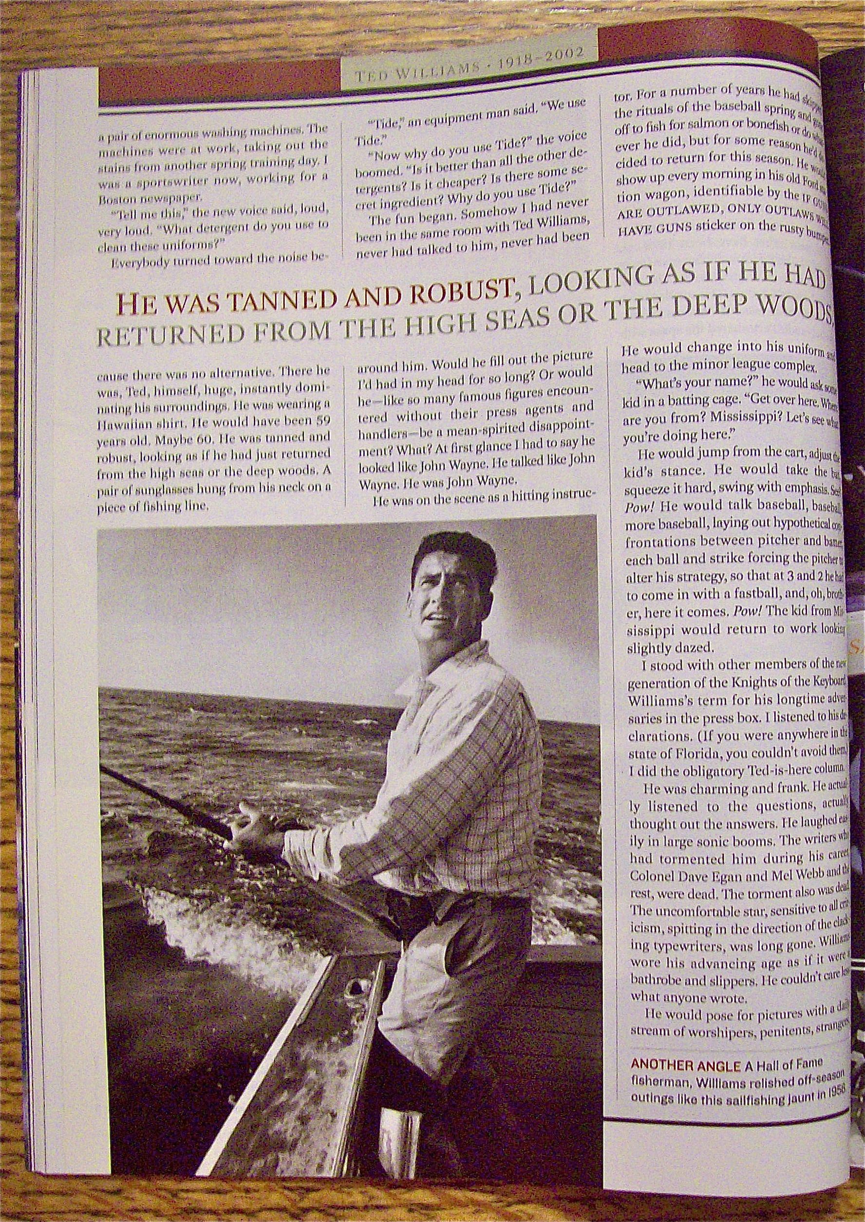 Sport Illustrated Magazine July 15-22, 2002 Ted William