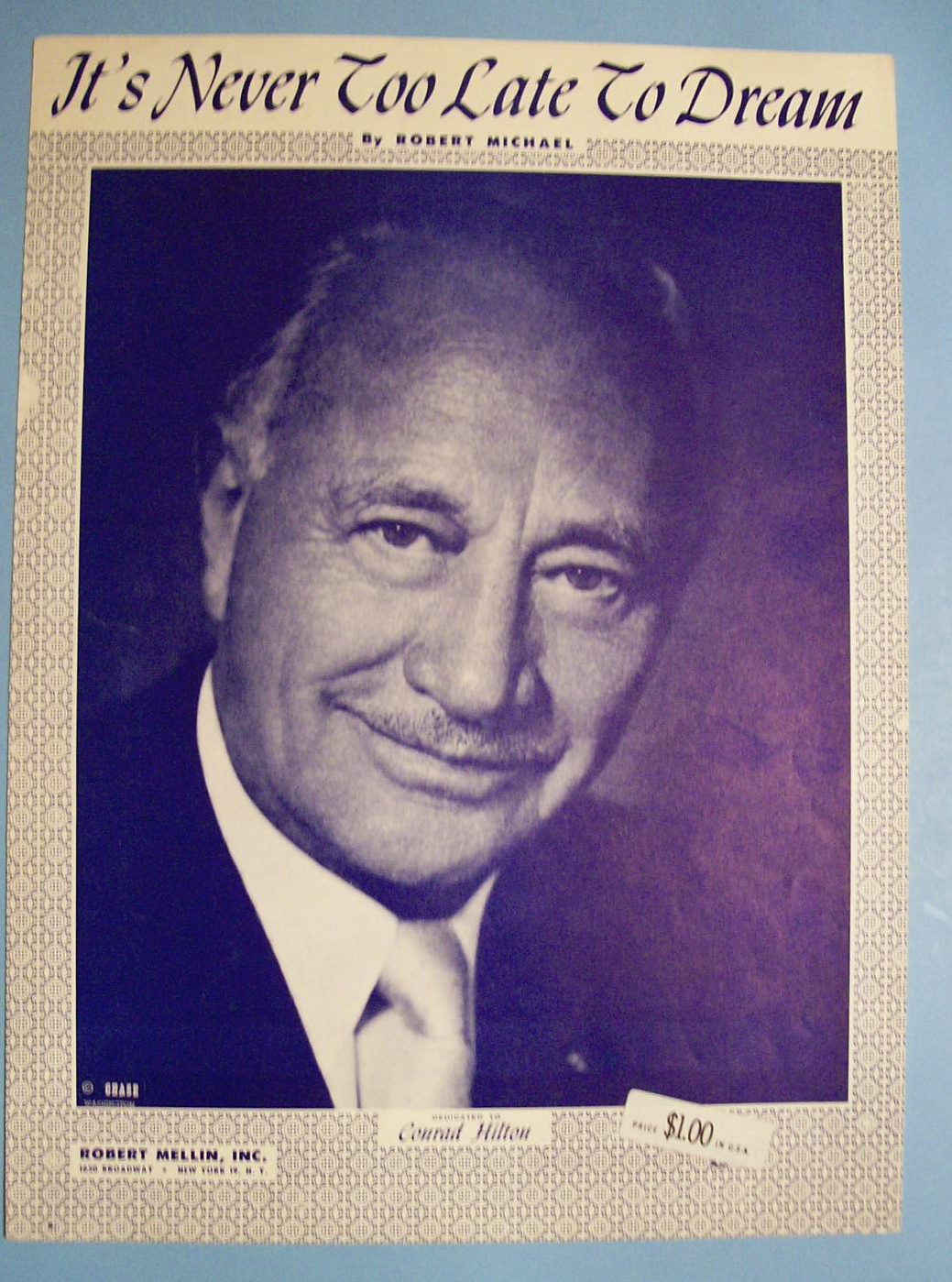Sheet Music For 1961 It's Never Too Late To Dream