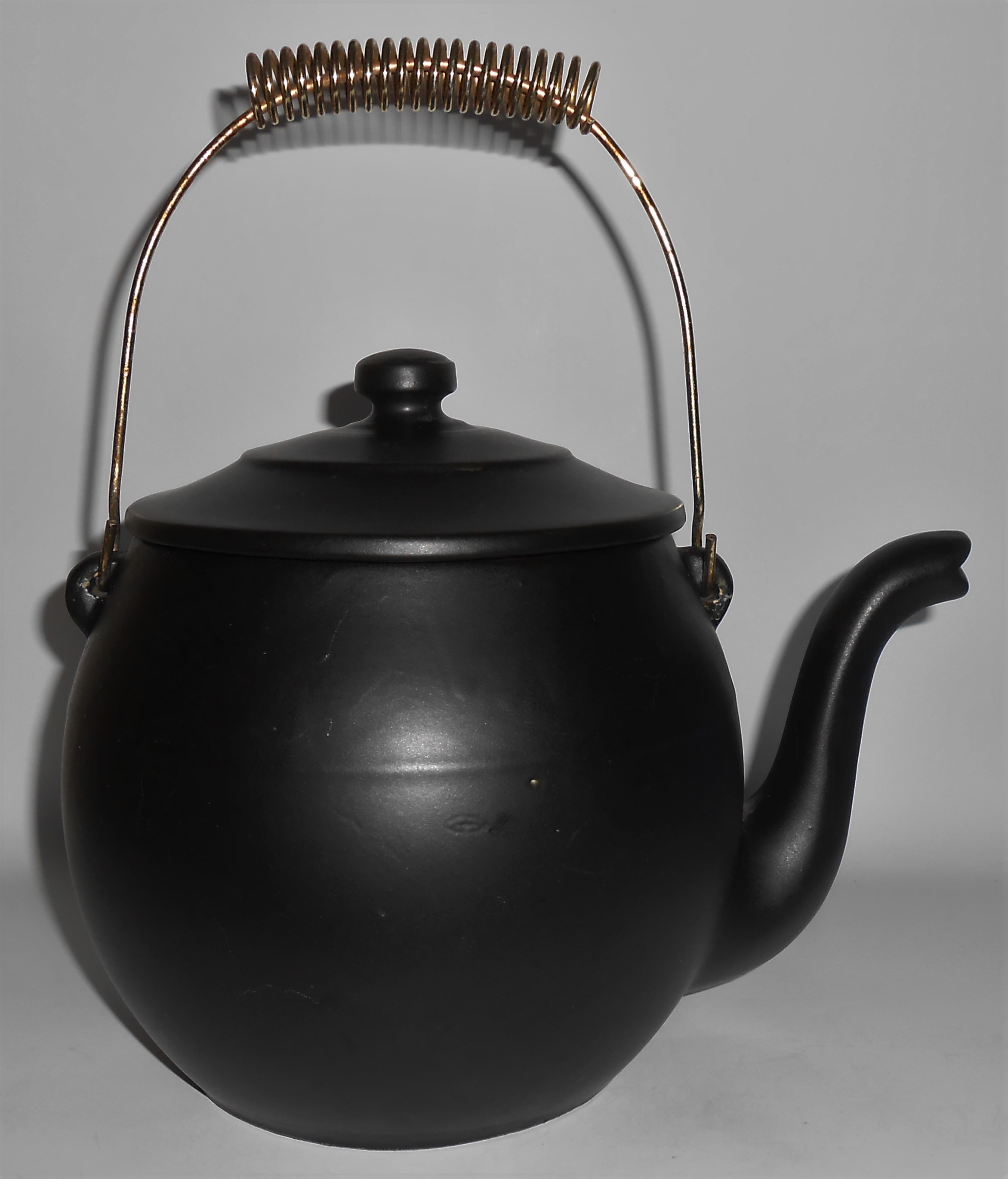 McCoy Pottery Black Kookie Kettle Cookie Jar