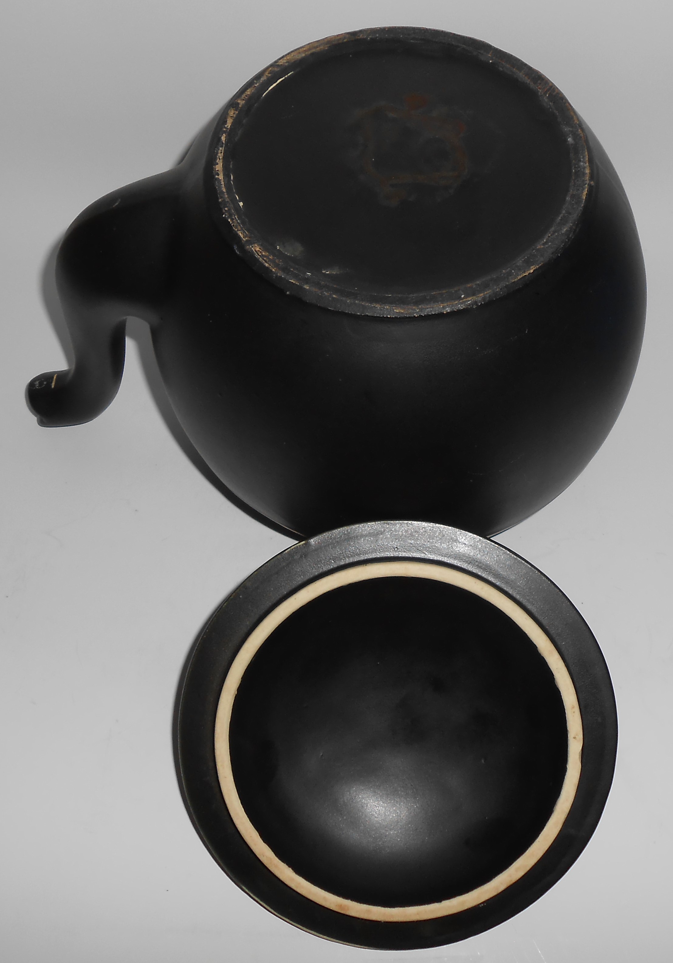 McCoy Pottery Black Kookie Kettle Cookie Jar