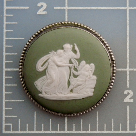 Cameo Wegwood Sterling Silver Brooch England