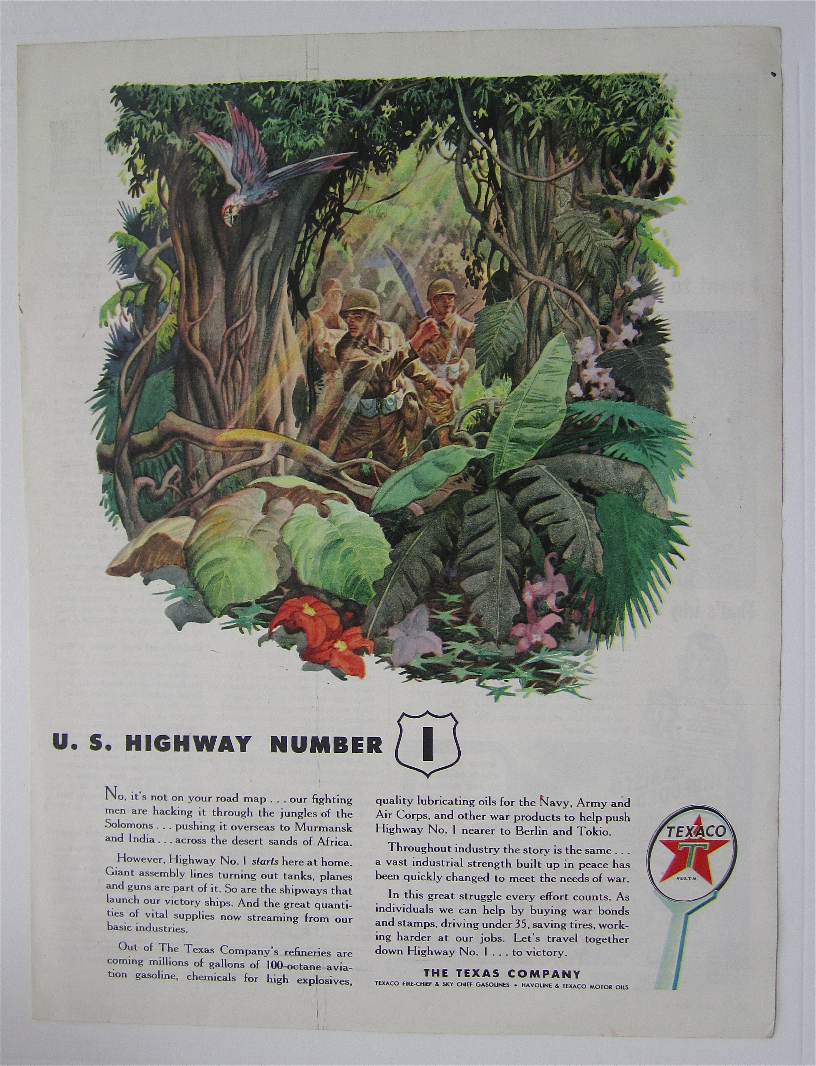 1943 Texaco with US Highway Number 1