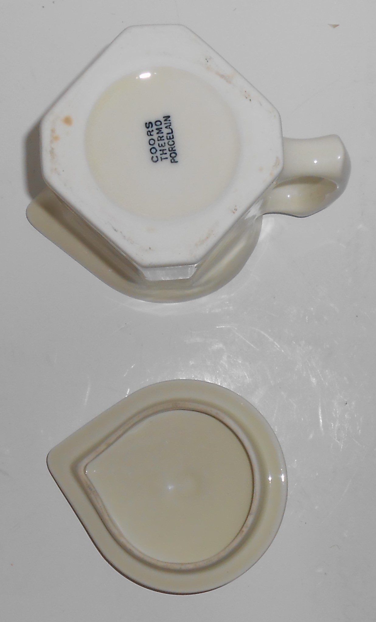 Coors Pottery Porcelain Open Window Small Covered Pitch