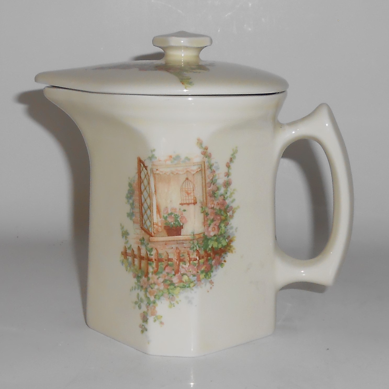 Coors Pottery Porcelain Open Window Small Covered Pitch
