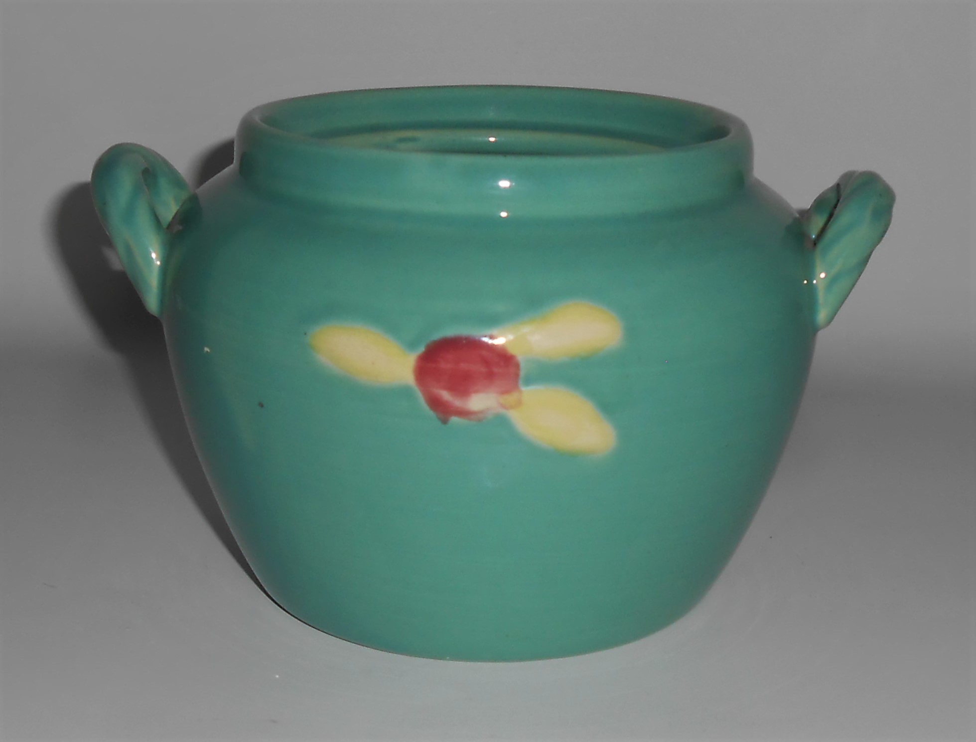 Coors Pottery Rosebud Green Utility Jar
