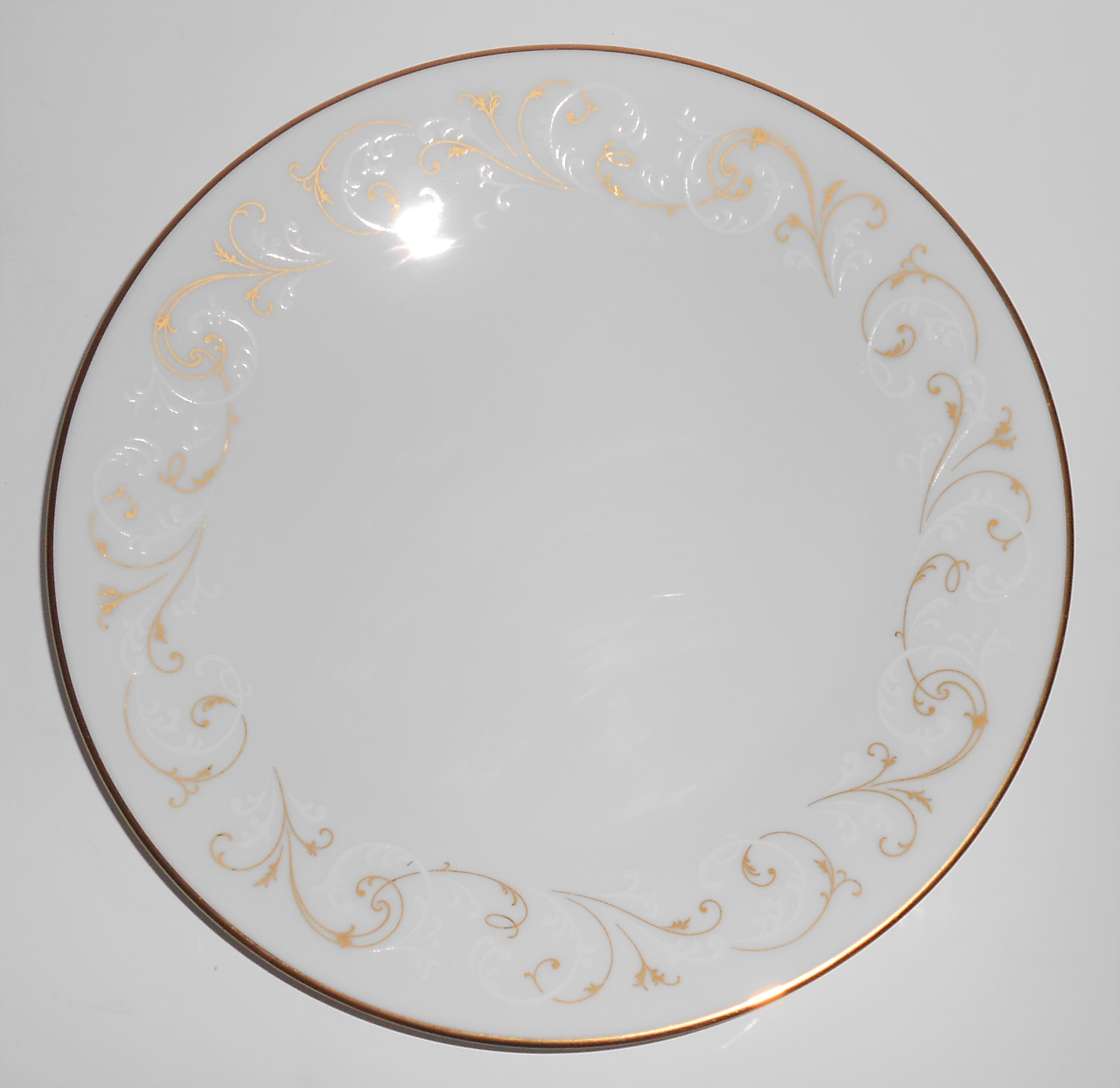 Noritake Porcelain China Duetto W/Gold Salad Plate