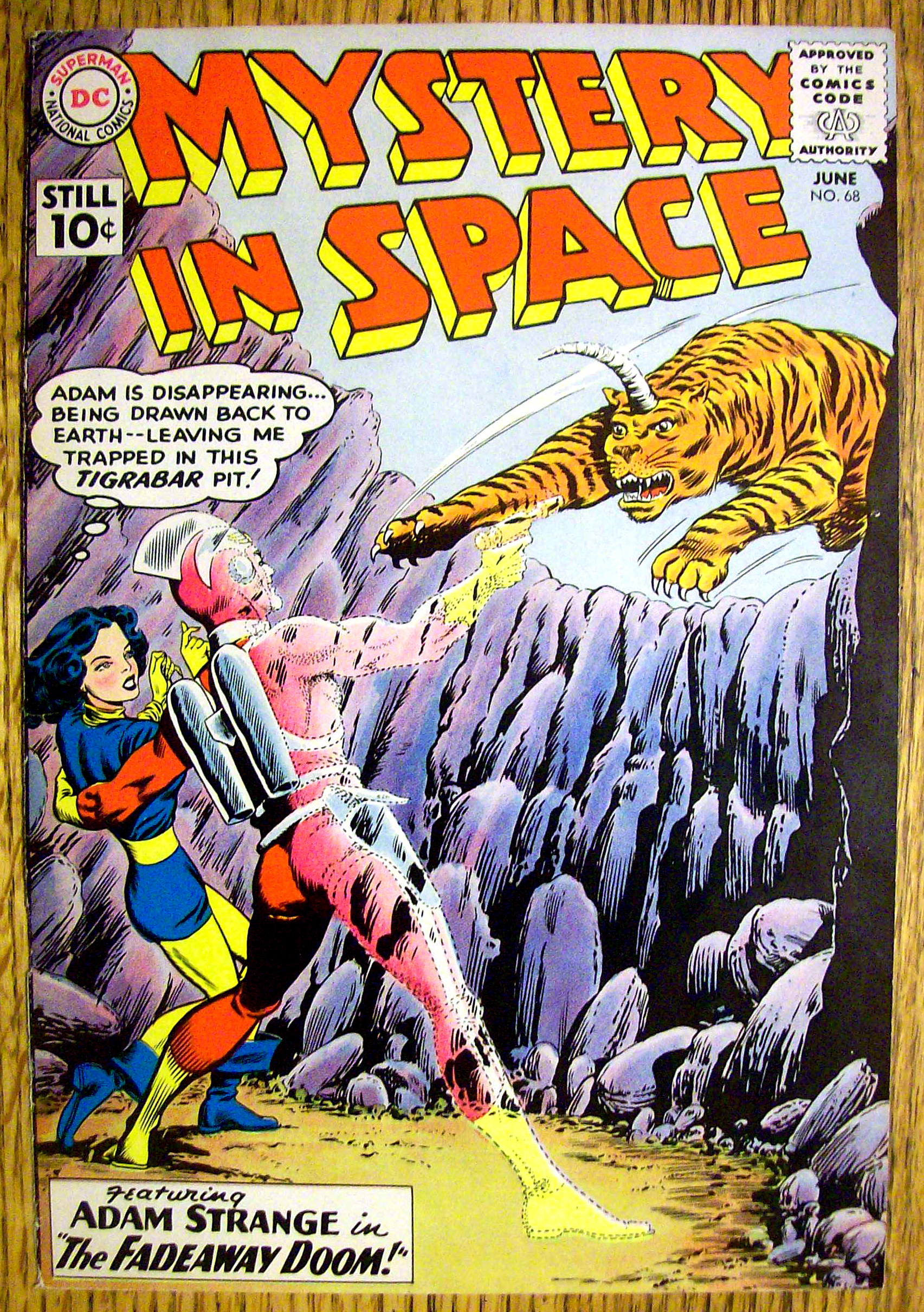Mystery In Space Comic Cover-June 1961-Adam Strange