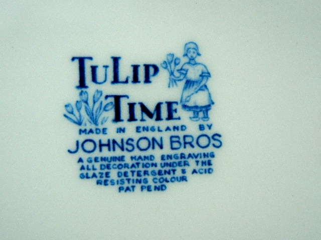 Johnson Bros China Tulip Time Pattern 12 inch Oval Plat