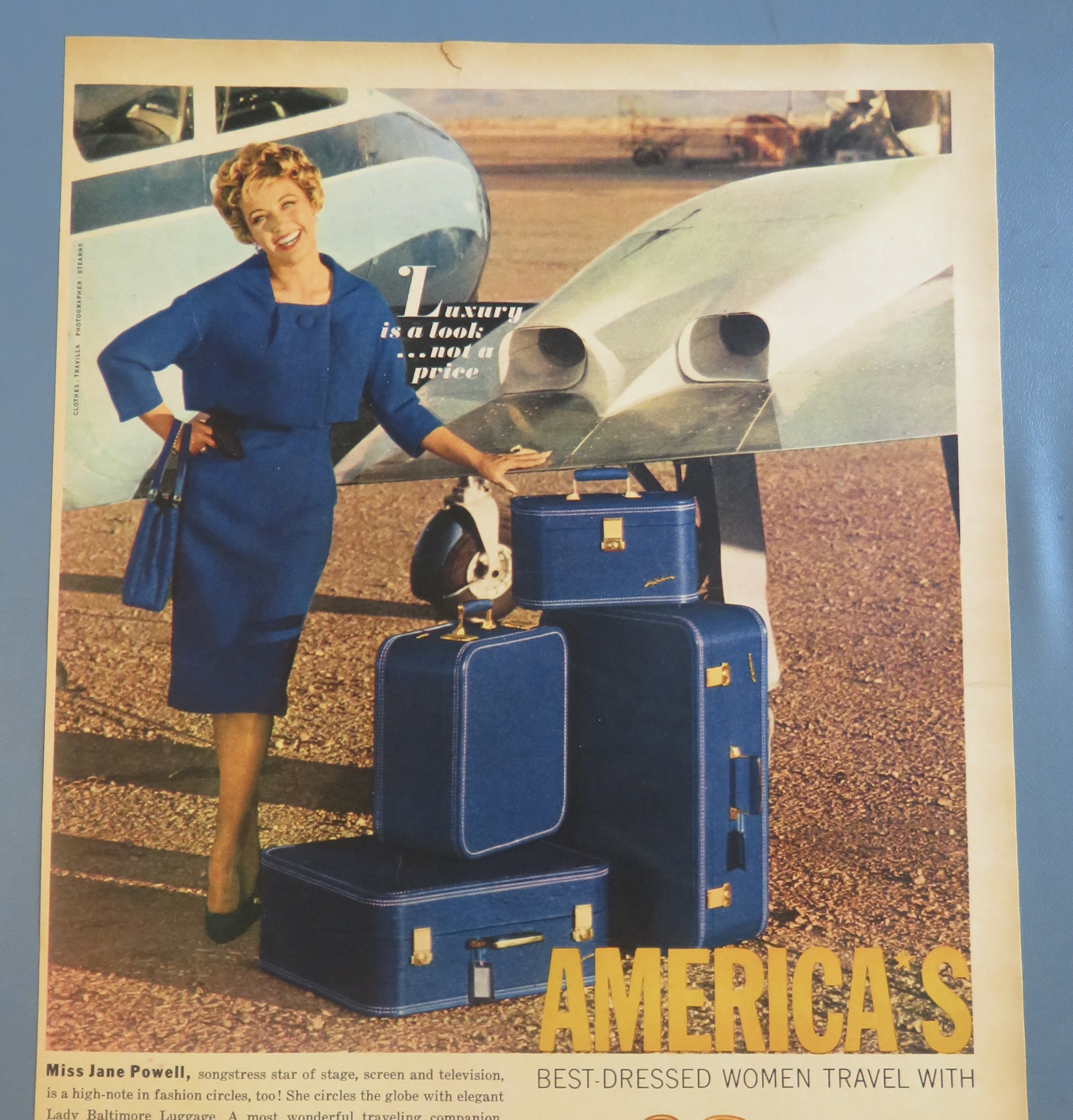 1961 Lady Baltimore Luggage with Miss Jane Powell