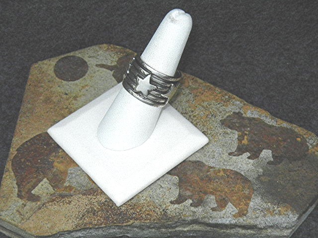 Navajo Sterling Silver Stars Ring Andy Cadman