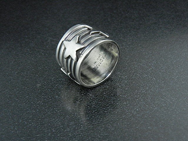 Navajo Sterling Silver Stars Ring Andy Cadman
