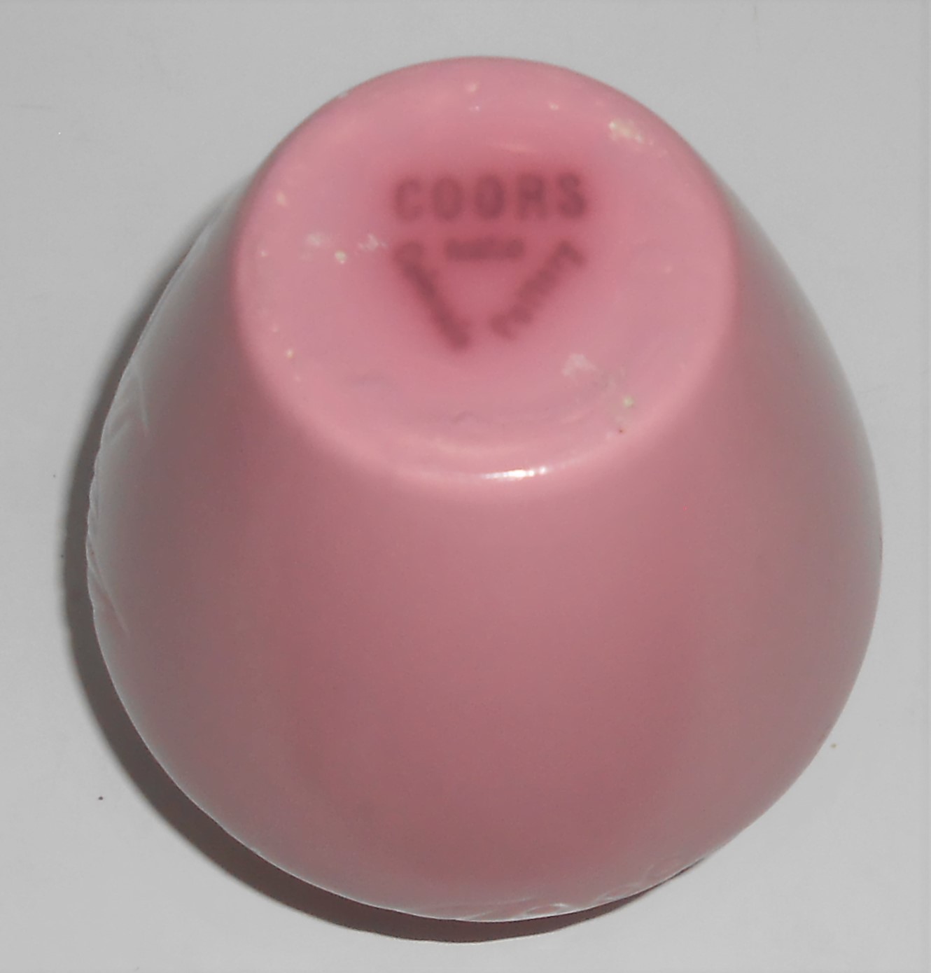 Coors Art Pottery Pink/White Leaves/Berries Vase