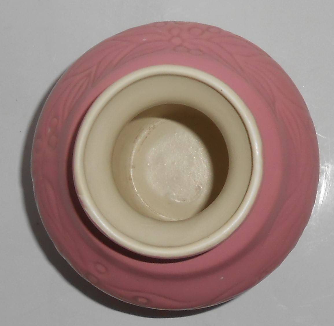 Coors Art Pottery Pink/White Leaves/Berries Vase