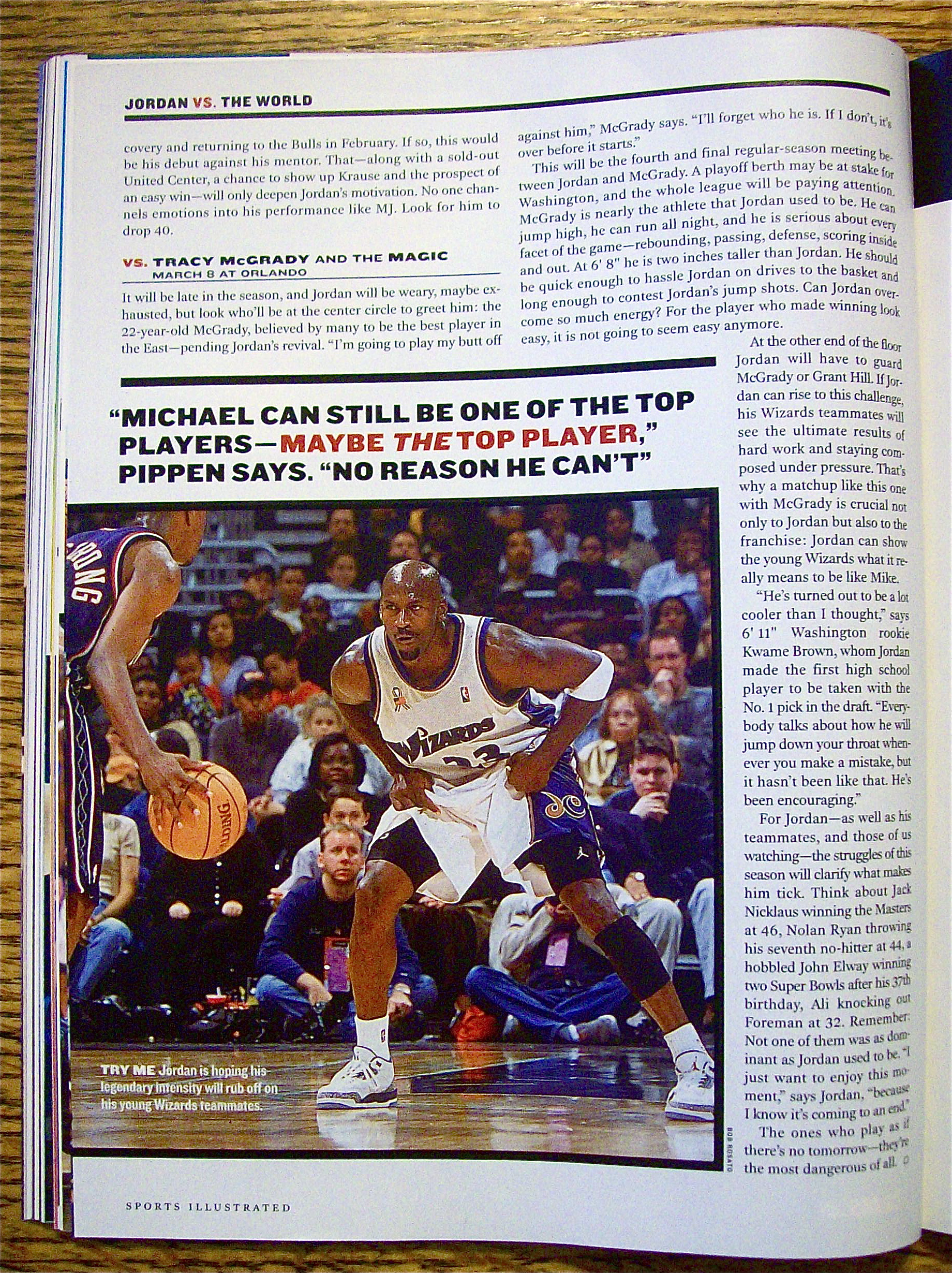 Sport Illustrated Magazine October 29, 2001 Mike Jordan