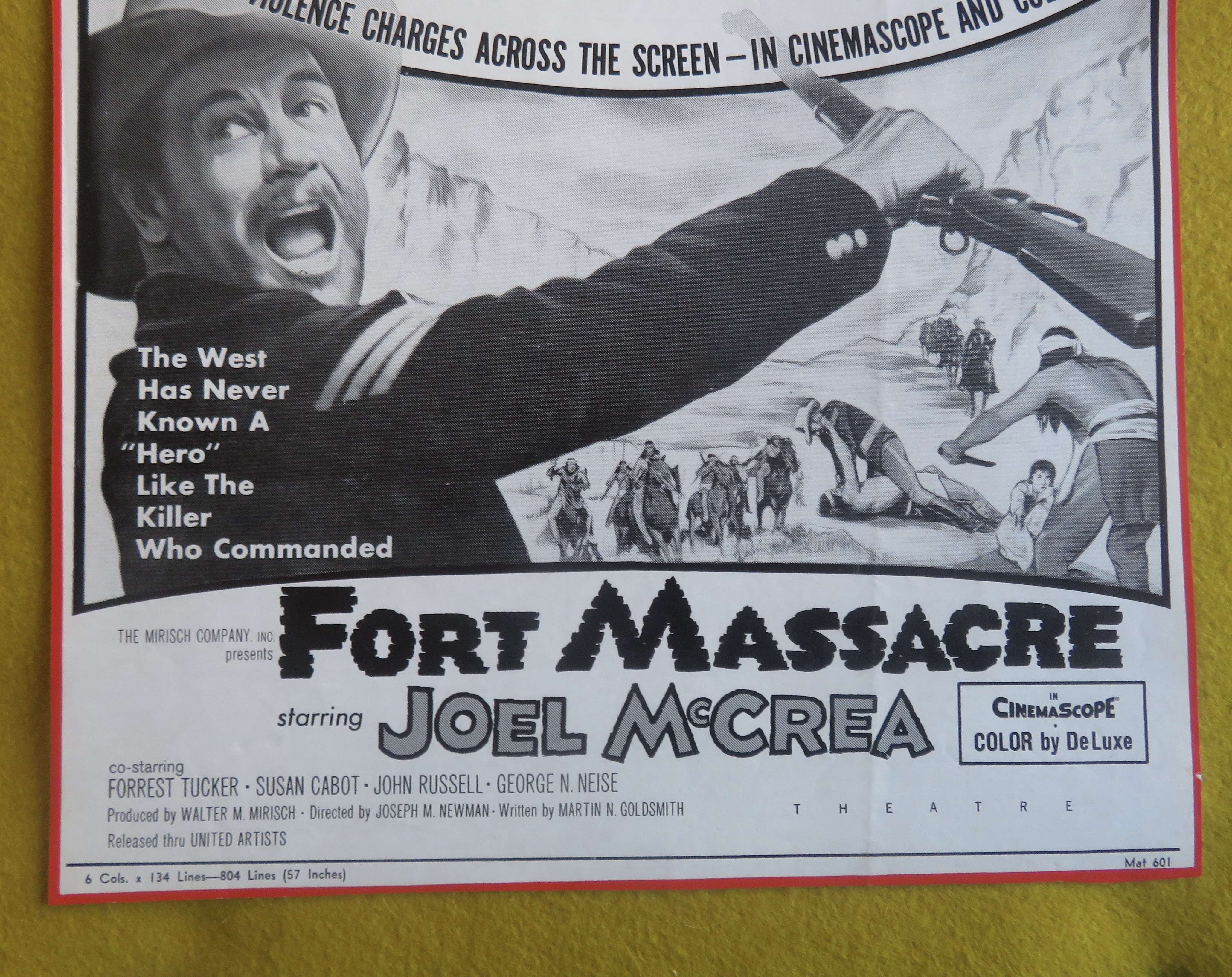 1958 Fort Massacre with Joel McCrea
