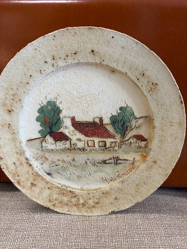 Hubert du Roscoat Pottery Wall Plate rural Farmhouse Canada