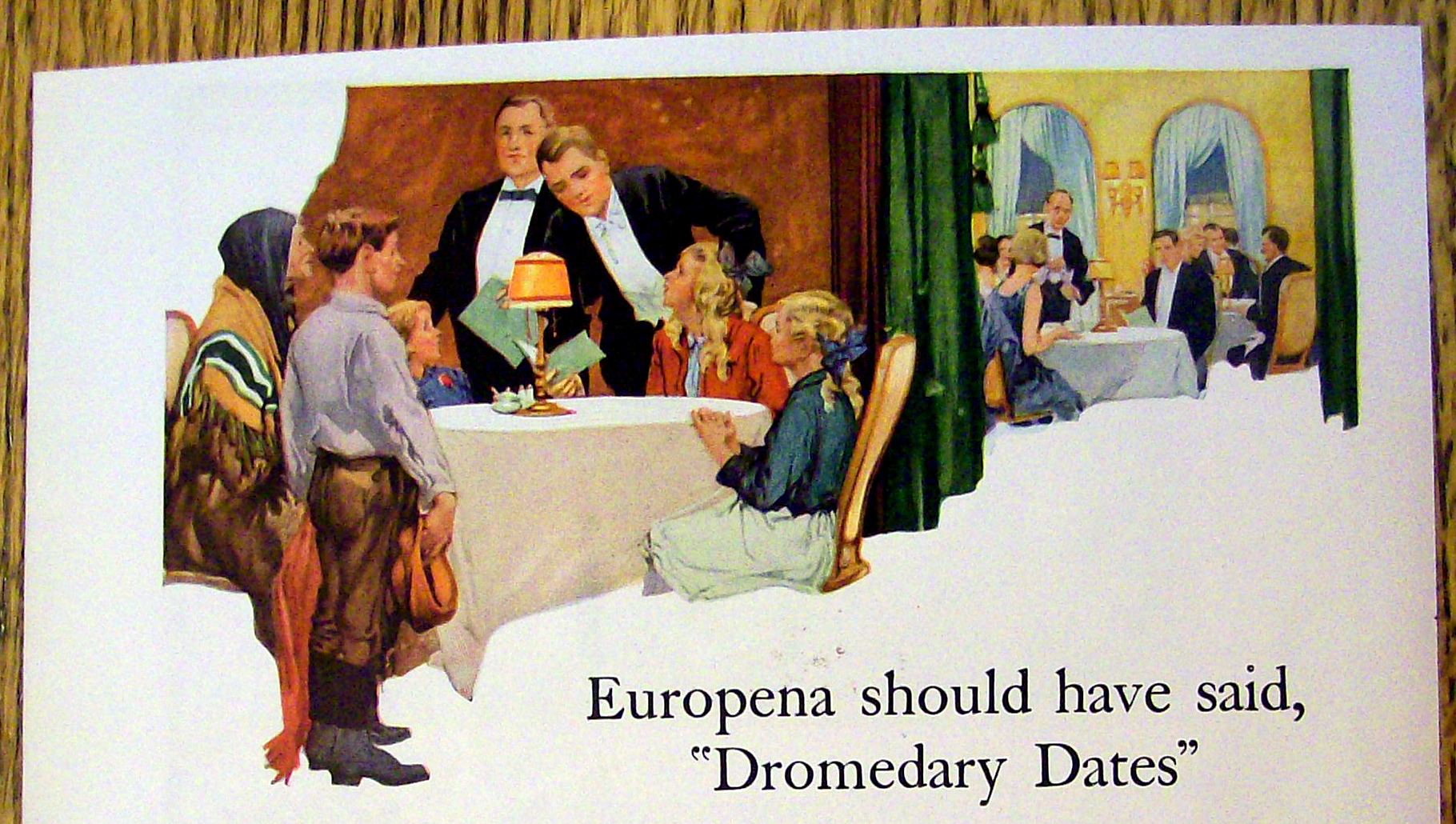 1923 Dromedary Dates with Family at Dinner