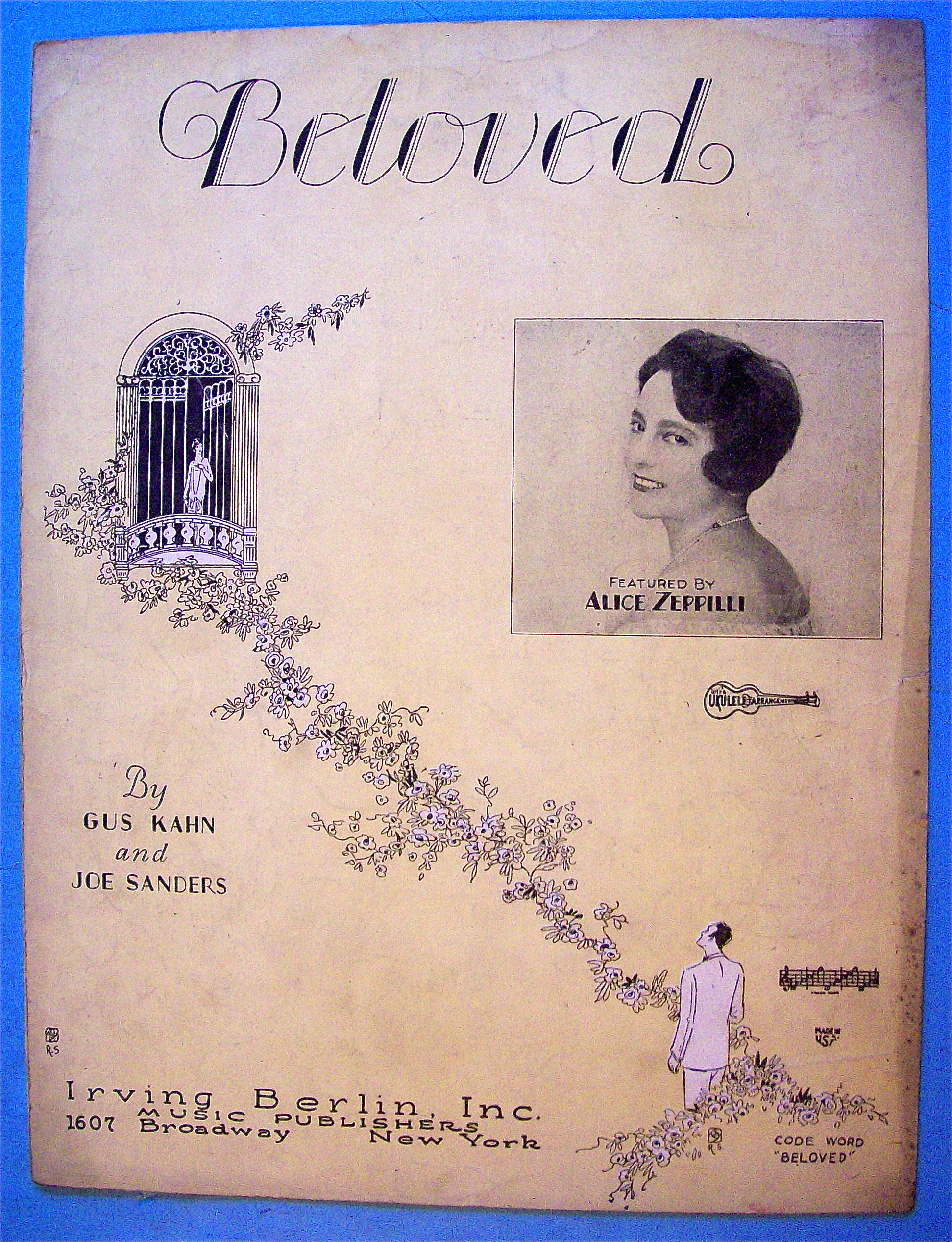Sheet Music 1928 Beloved By Alice Zeppilli